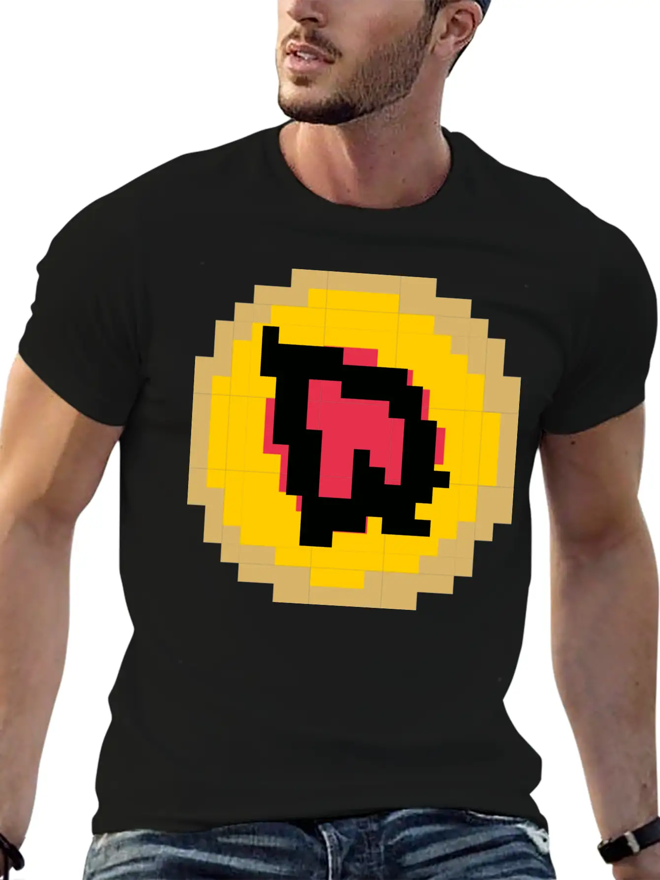 Pixelated Letter Q Basic Graphic T-Shirt – Daily Comfort In Soft Cotton