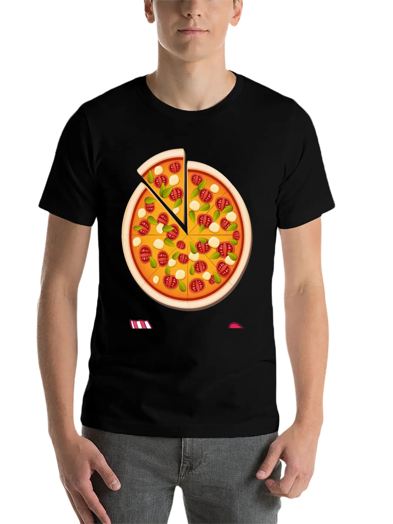 PIZZA Is My Valentine - Arrow Pointing Left Comfortable Minimalist Graphic Tee – Summer Style Essential