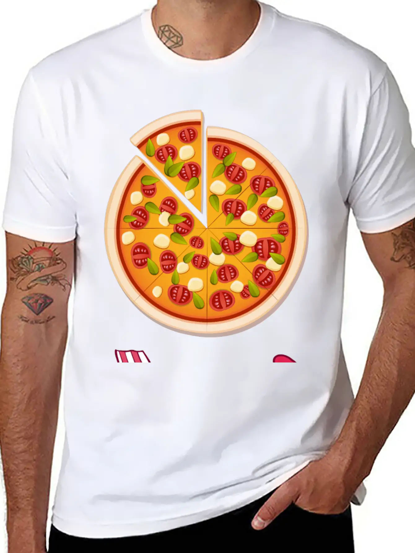 PIZZA Is My Valentine - Arrow Pointing Left Comfortable Minimalist Graphic Tee – Summer Style Essential