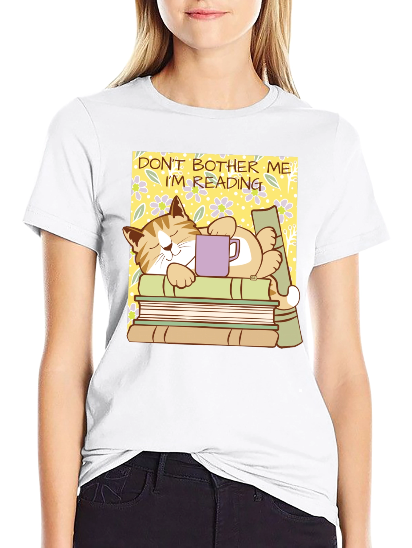 Dont Bother Me Im Reading Cat T-Shirt