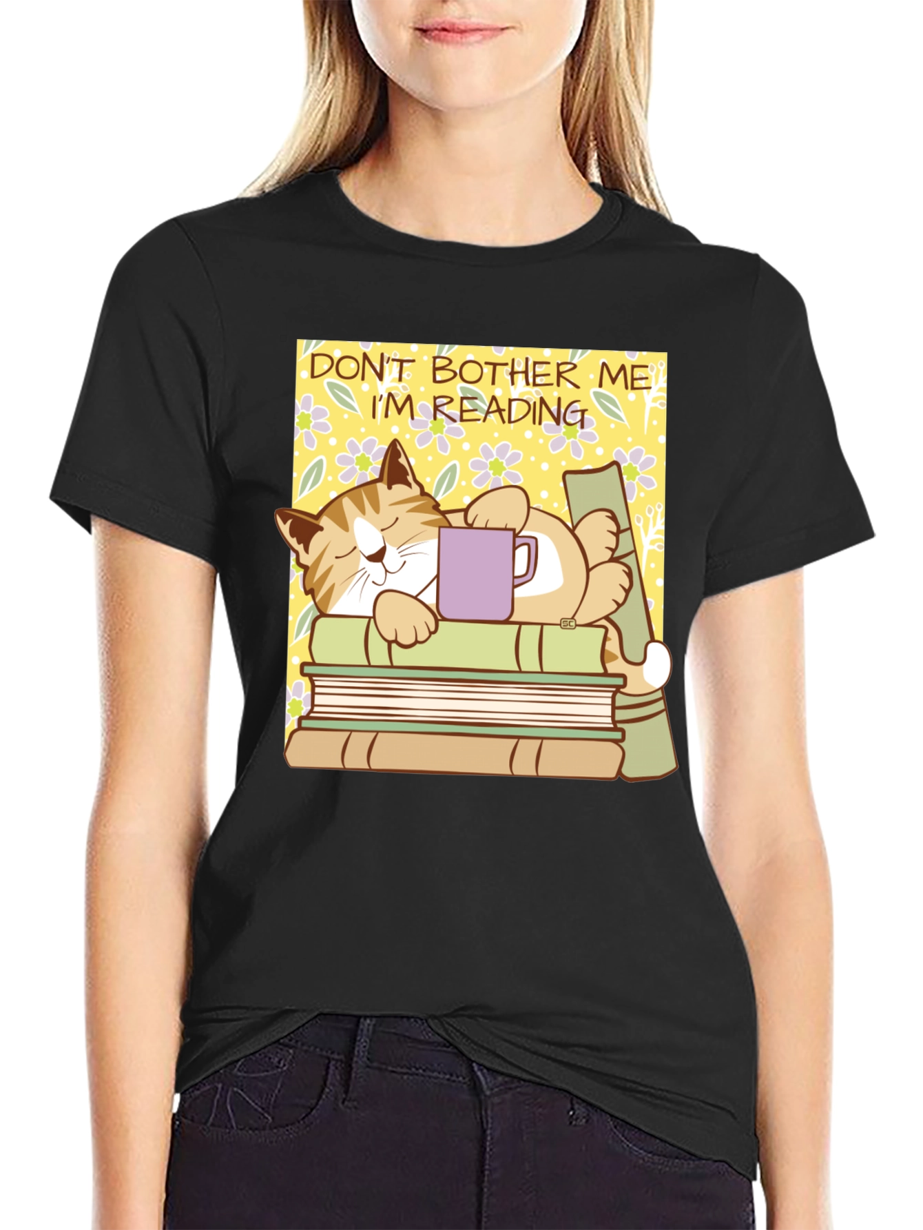 Dont Bother Me Im Reading Cat T-Shirt