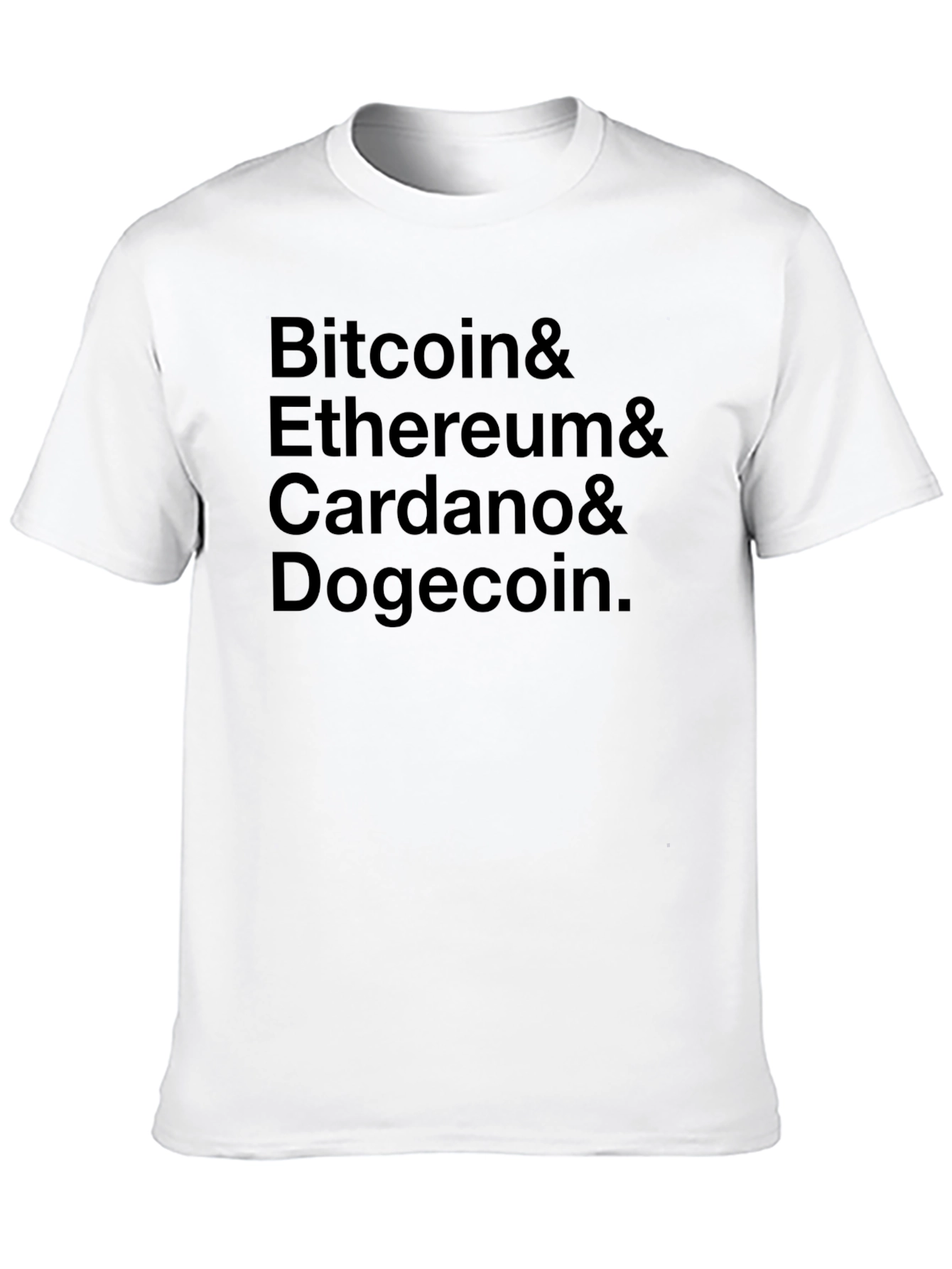 Crypto Fan T-Shirt: Bitcoin Ethereum Cardano Dogecoin