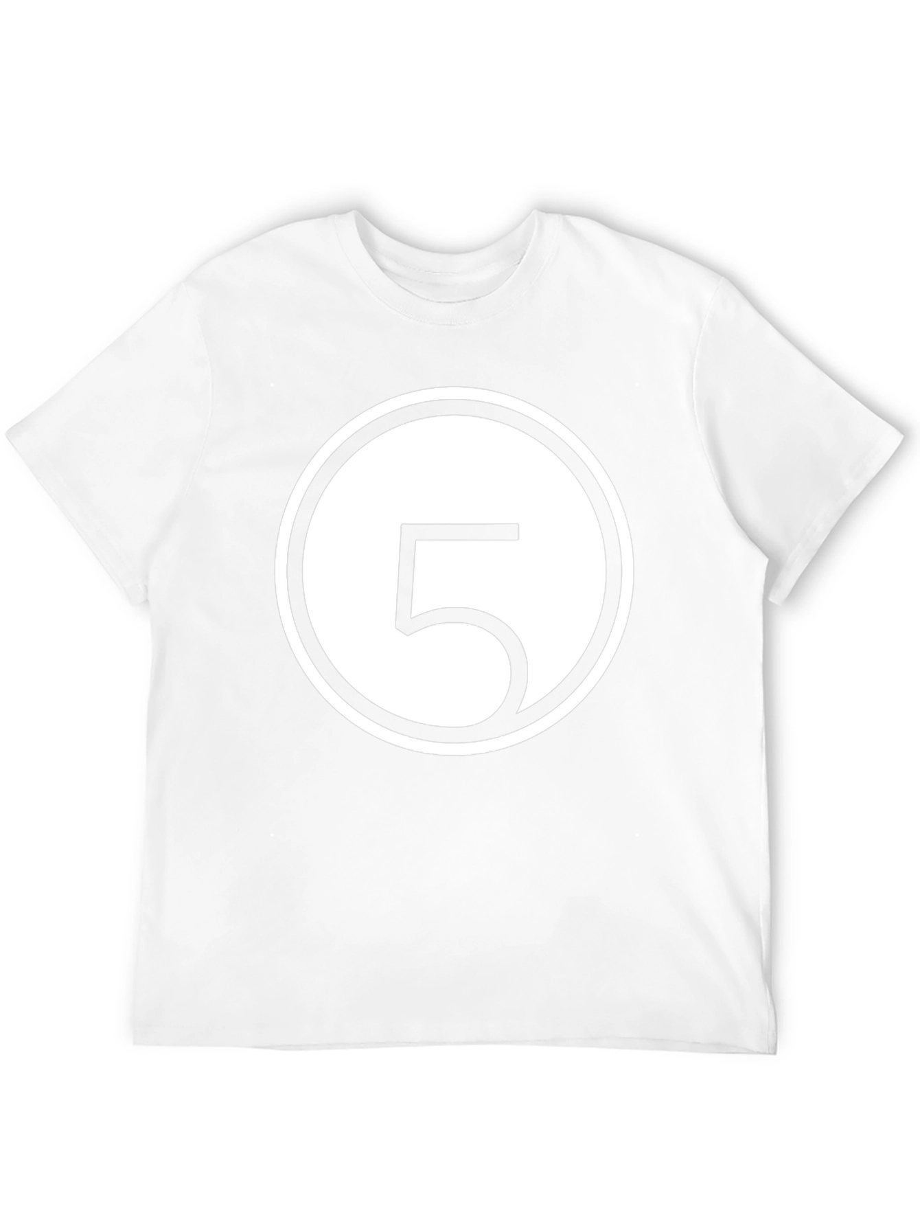 Number 5 Graphic T-Shirt - Casual Black Tee