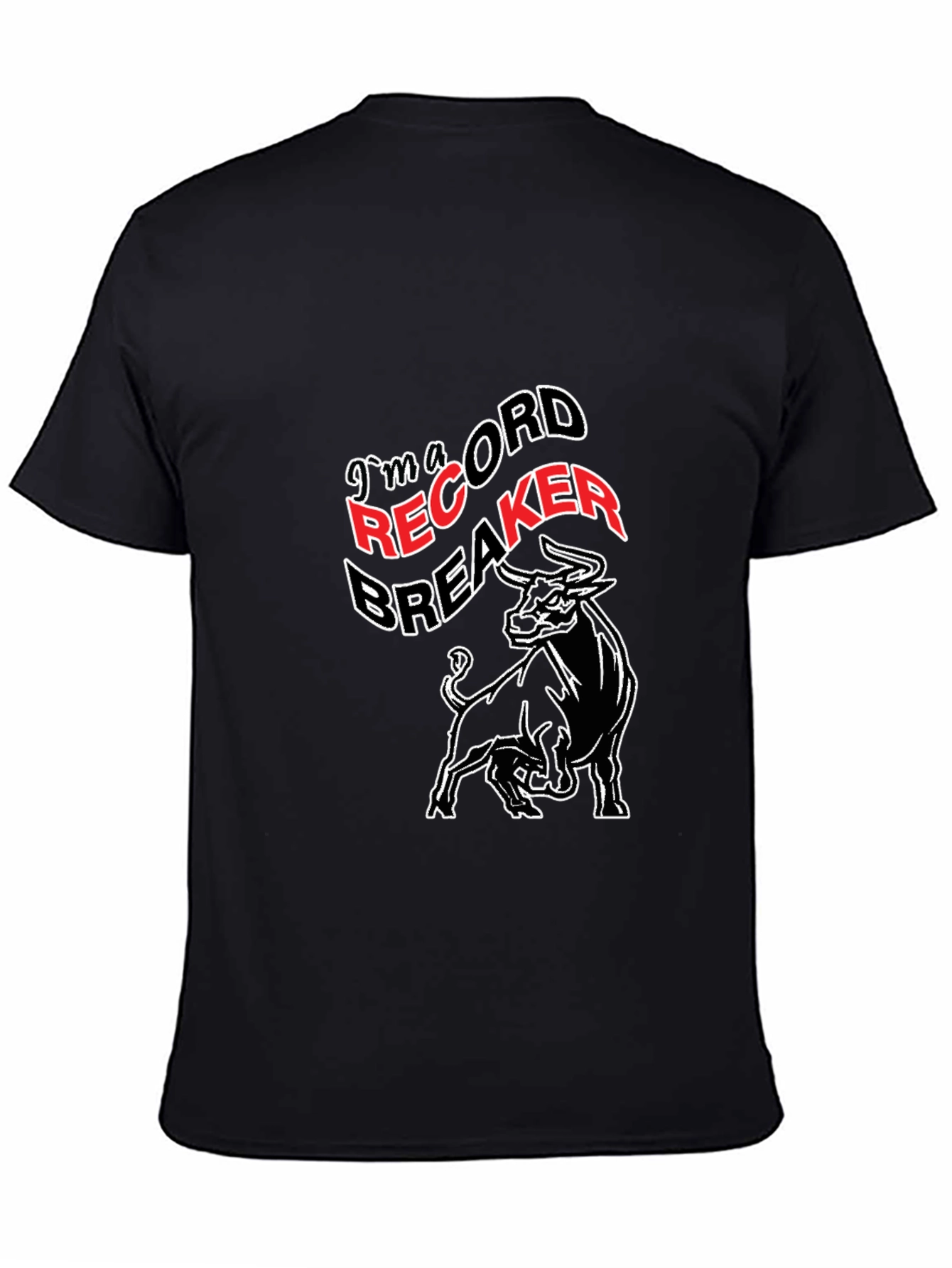 Record Breaker Bull Graphic T-Shirt