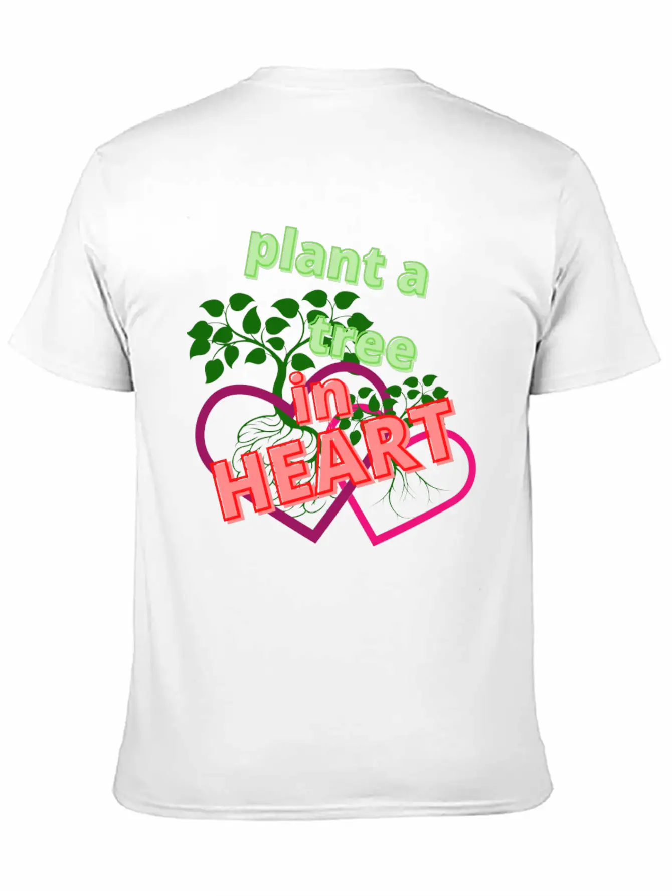 Plant A Tree In Heart Essential Unisex Summer Tee – Soft Cotton Casual Fit