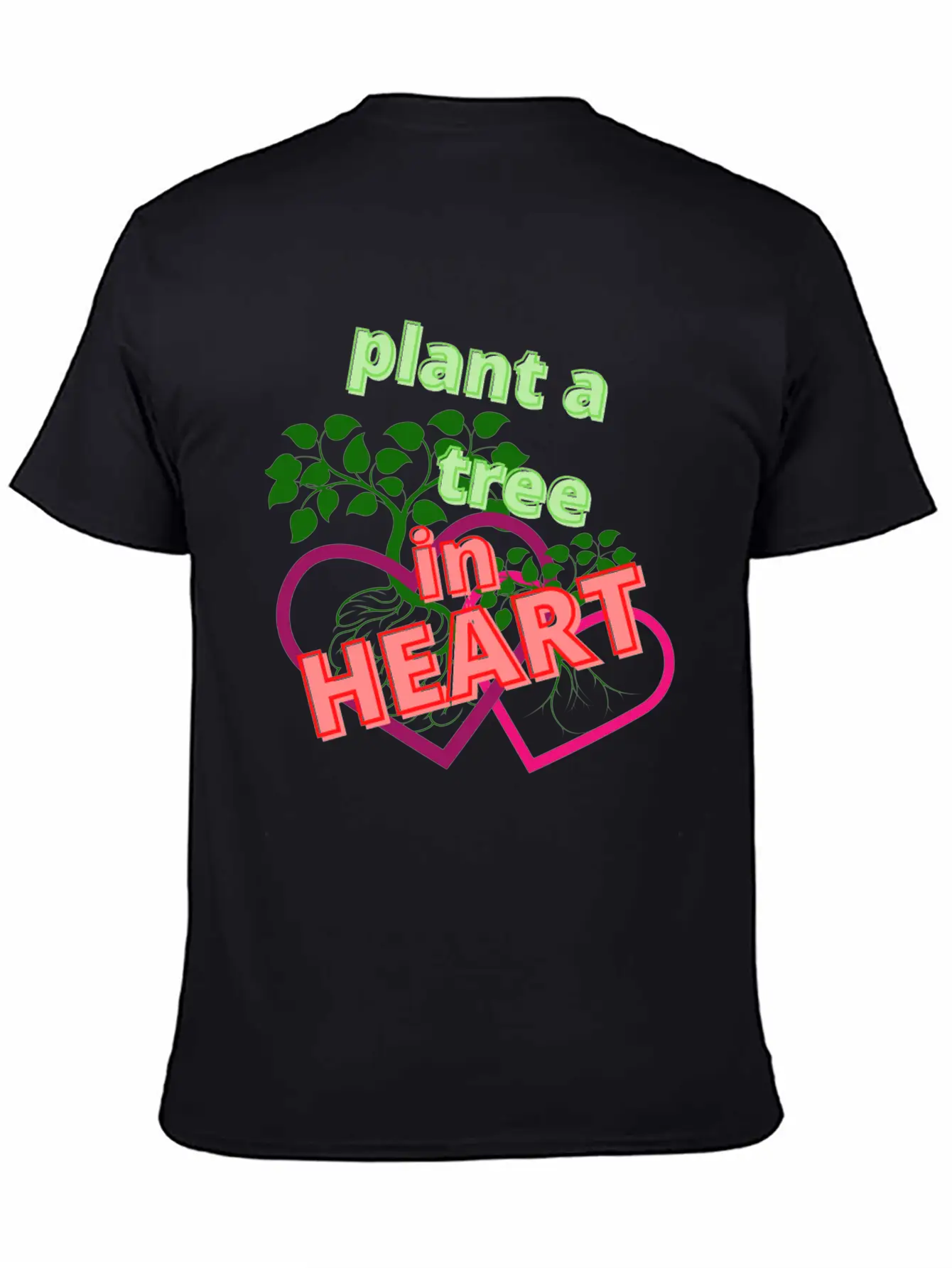 Plant A Tree In Heart Essential Unisex Summer Tee – Soft Cotton Casual Fit