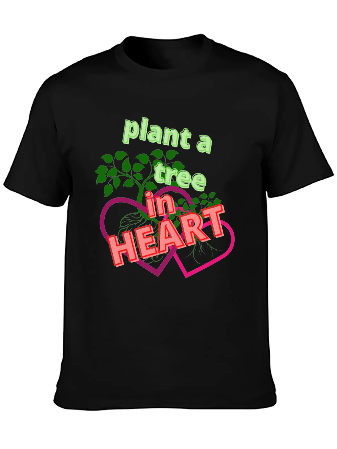 Plant A Tree In Heart Essential Unisex Summer Tee – Soft Cotton Casual Fit