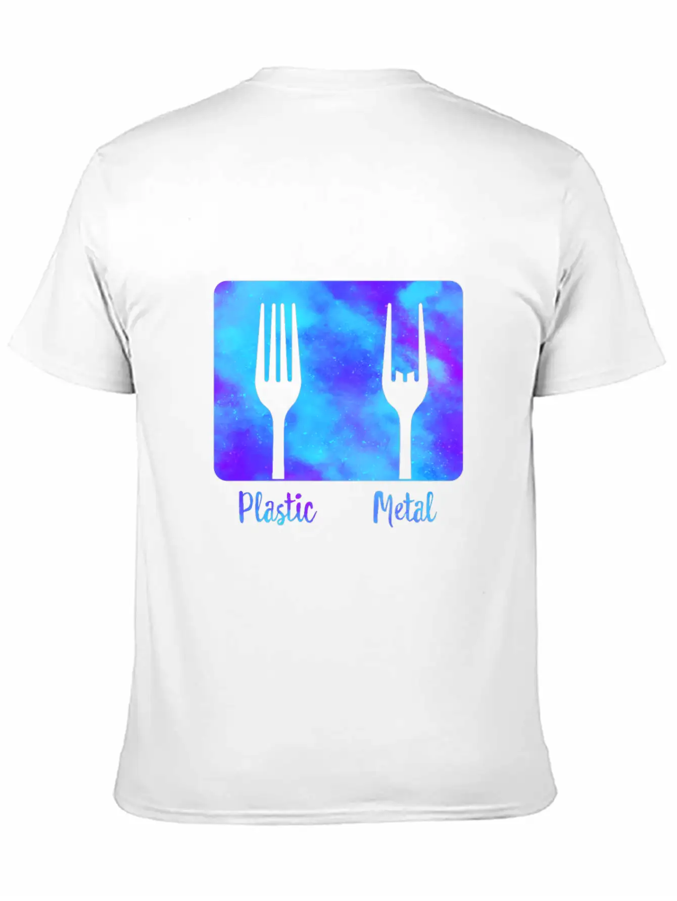 Plastic Fork Metal Fork Fun Shirt, Metal Music Stylish Everyday T-Shirt – Unisex Basic Cotton Tee