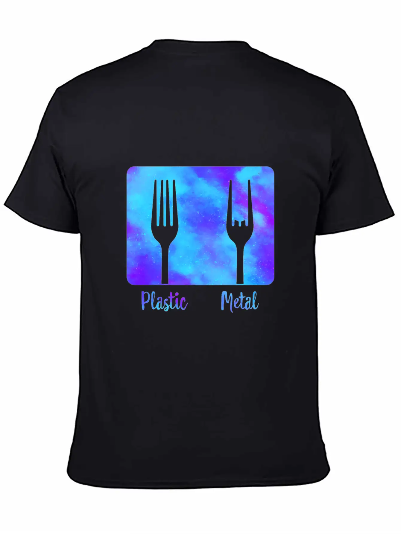 Plastic Fork Metal Fork Fun Shirt, Metal Music Stylish Everyday T-Shirt – Unisex Basic Cotton Tee