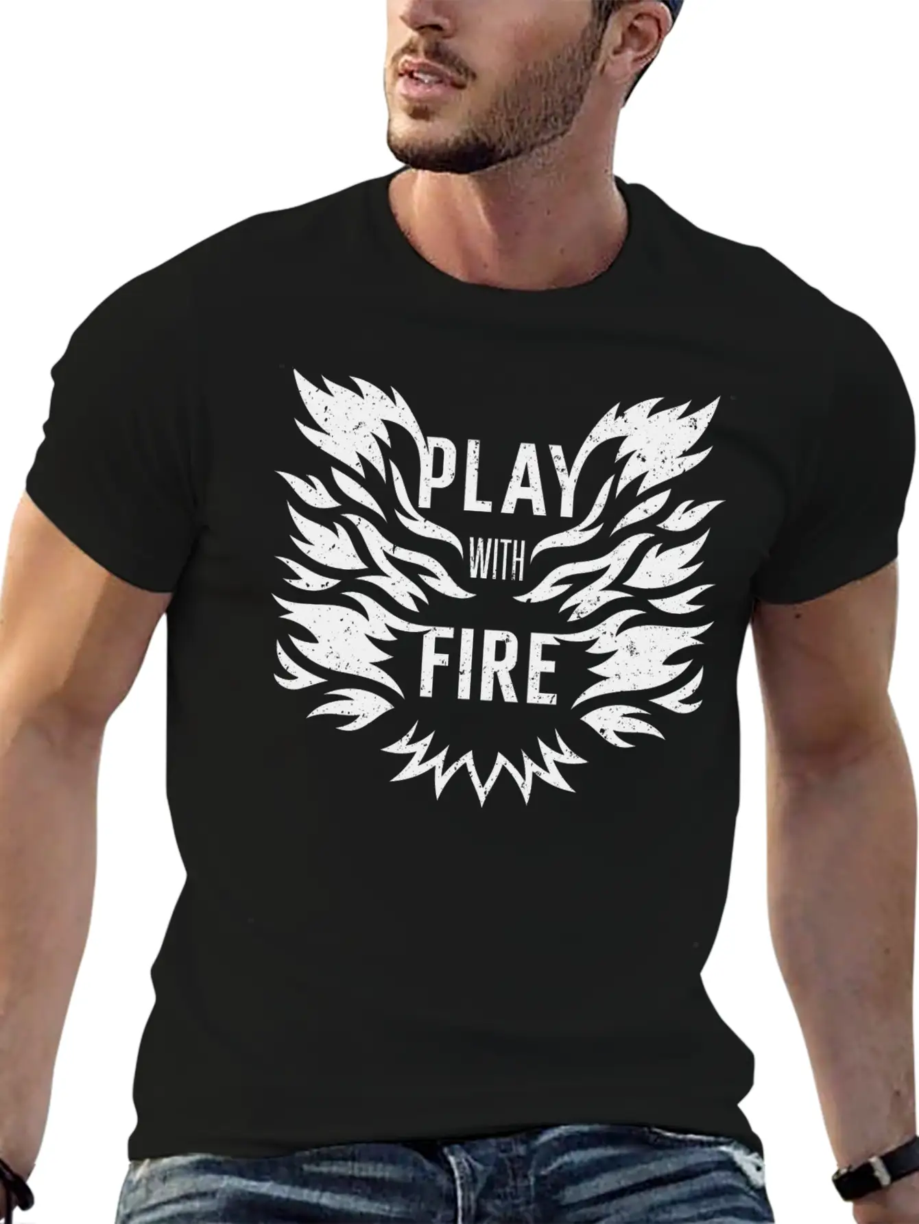 Play With Fire Comfortable Minimalist Graphic Tee – Summer Style Essential