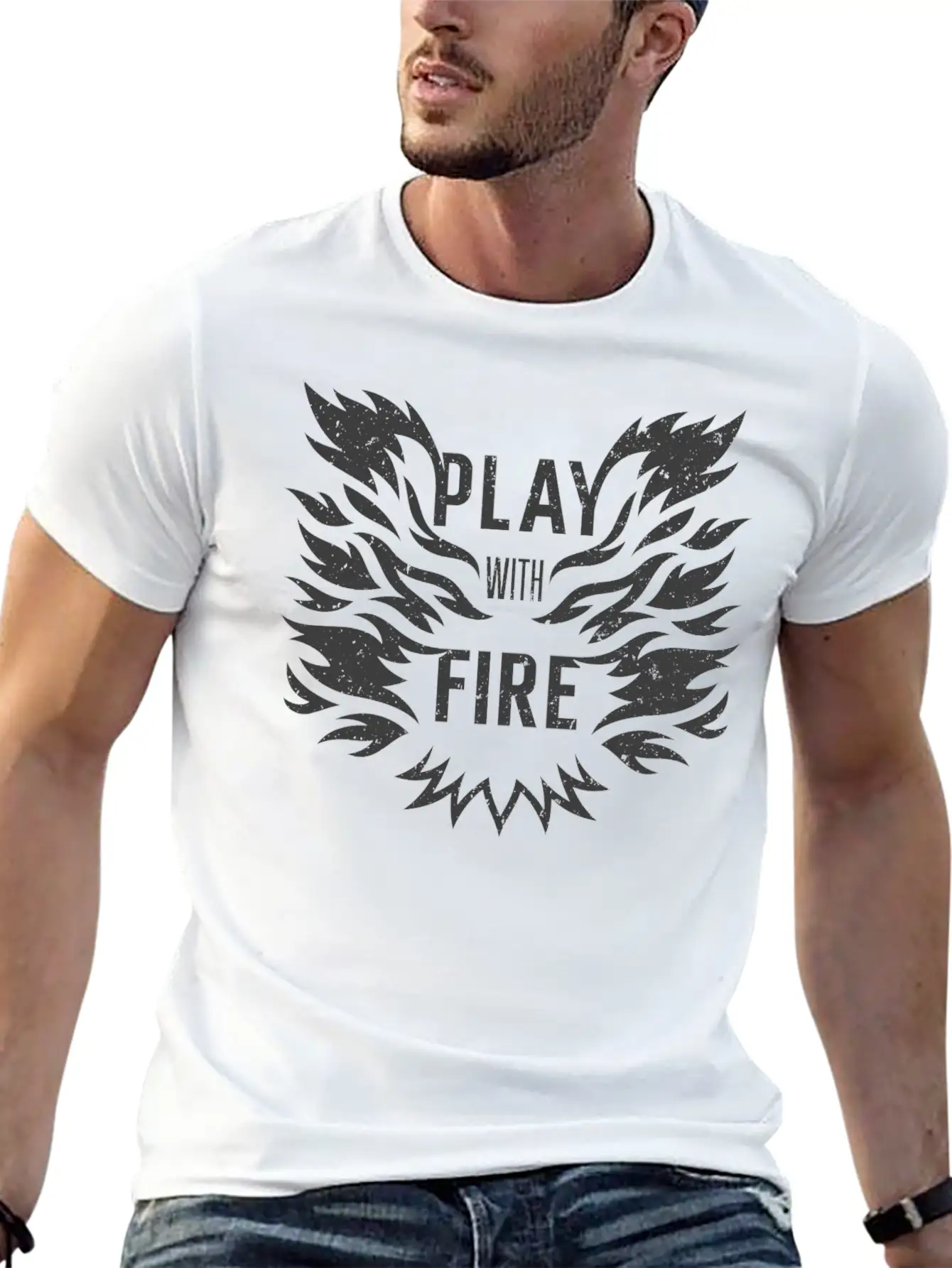 Play With Fire Comfortable Minimalist Graphic Tee – Summer Style Essential