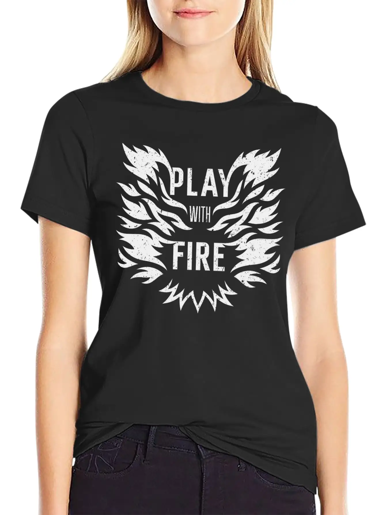 Play With Fire Comfortable Minimalist Graphic Tee – Summer Style Essential