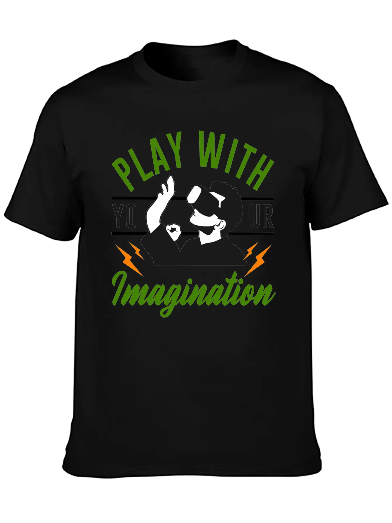 Play With Your Imagination Unisex Short Sleeve Soft Cotton T-Shirt – Casual Everyday Wear