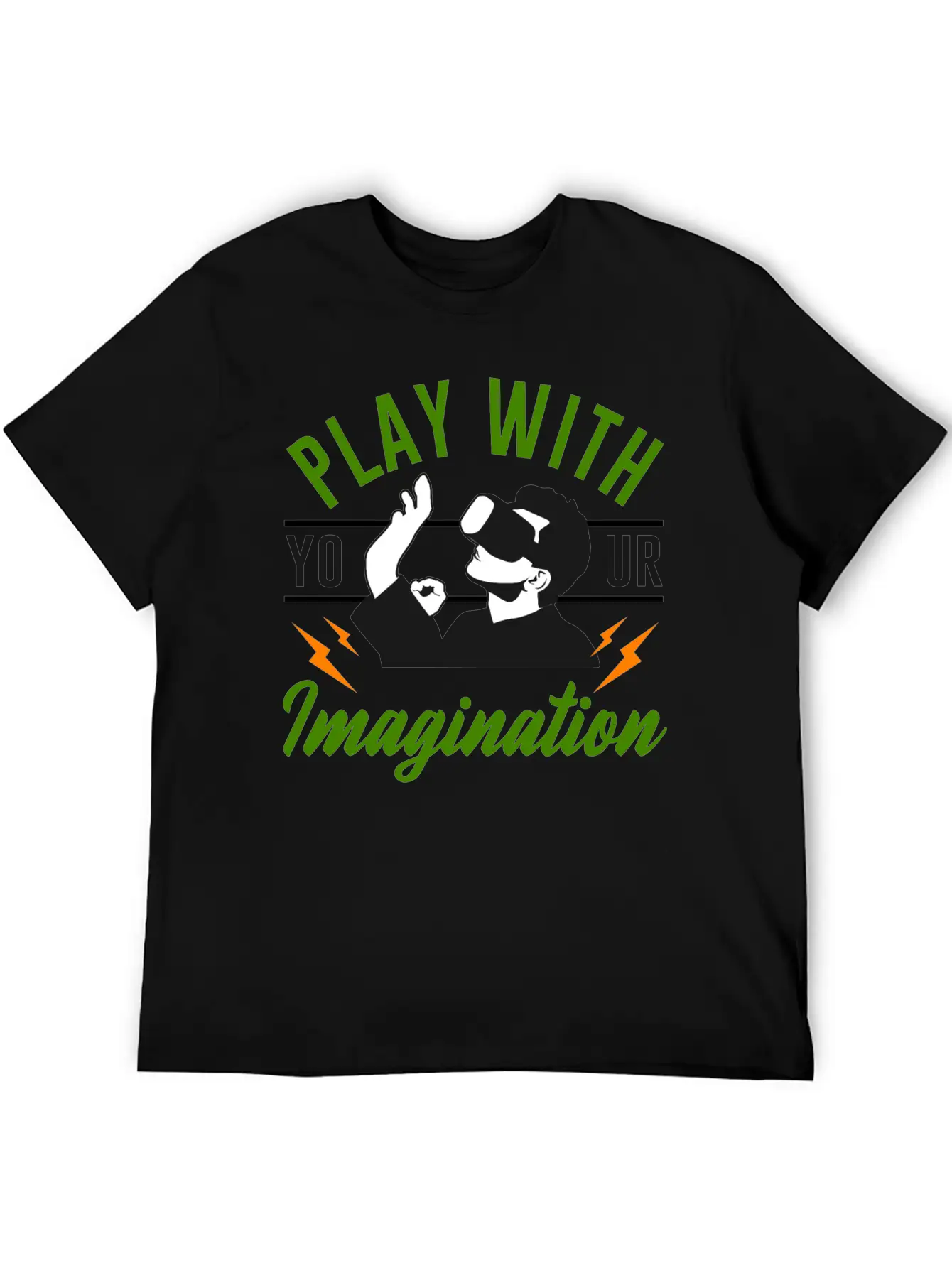 Play With Your Imagination Unisex Short Sleeve Soft Cotton T-Shirt – Casual Everyday Wear