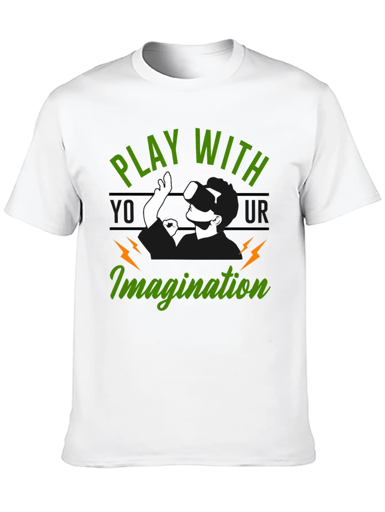 Play With Your Imagination Unisex Short Sleeve Soft Cotton T-Shirt – Casual Everyday Wear