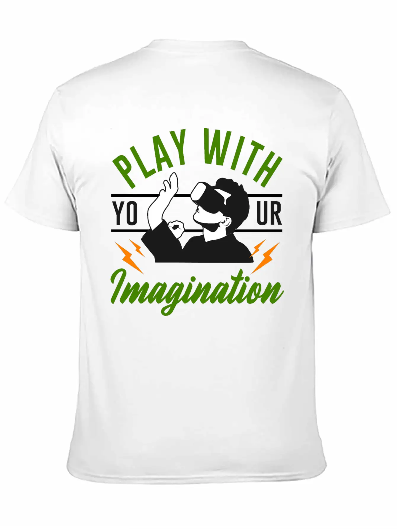 Play With Your Imagination Unisex Short Sleeve Soft Cotton T-Shirt – Casual Everyday Wear