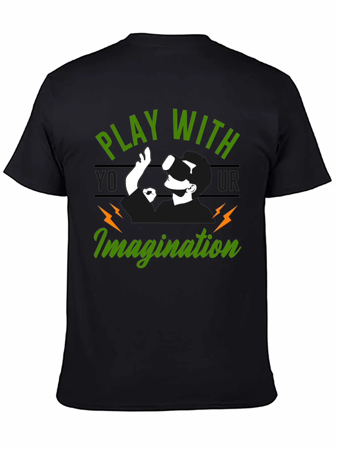Play With Your Imagination Unisex Short Sleeve Soft Cotton T-Shirt – Casual Everyday Wear