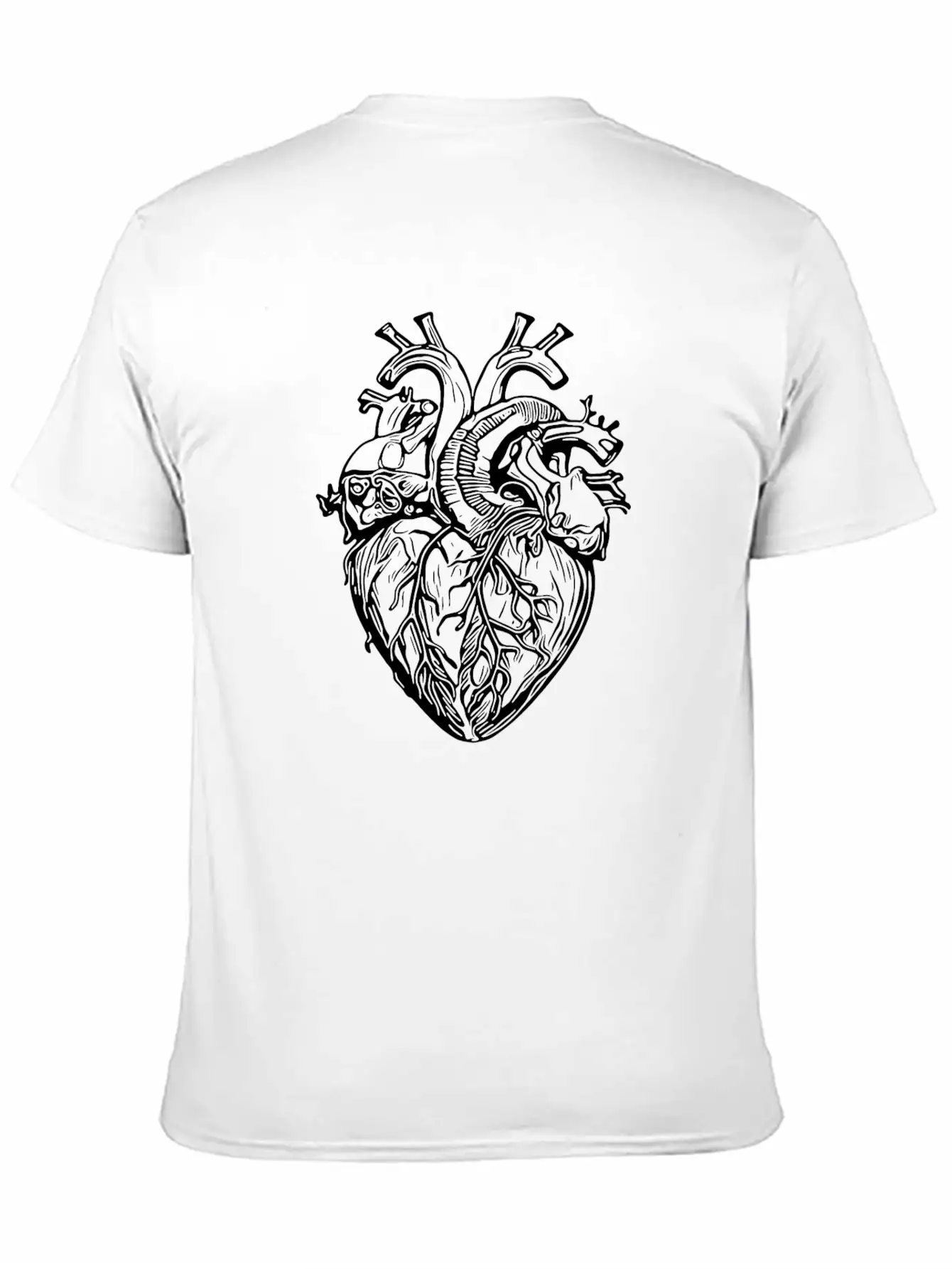 Playful Realistic Tattoo Shape Heart Unisex Casual T-Shirt – Clean Design For Daily Comfort