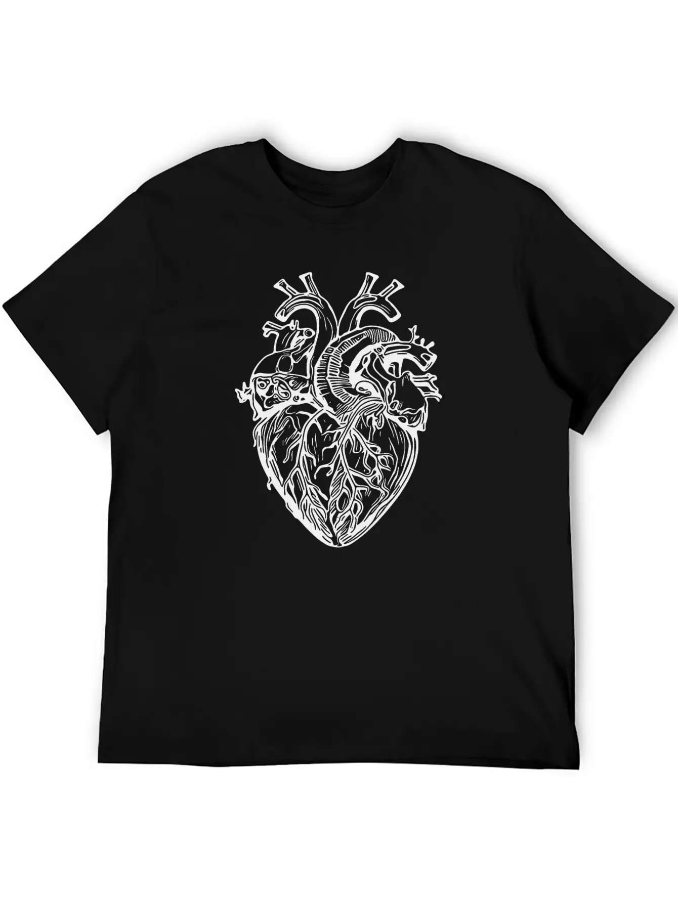Playful Realistic Tattoo Shape Heart Unisex Short Sleeve Soft Cotton T-Shirt – Casual Everyday Wear