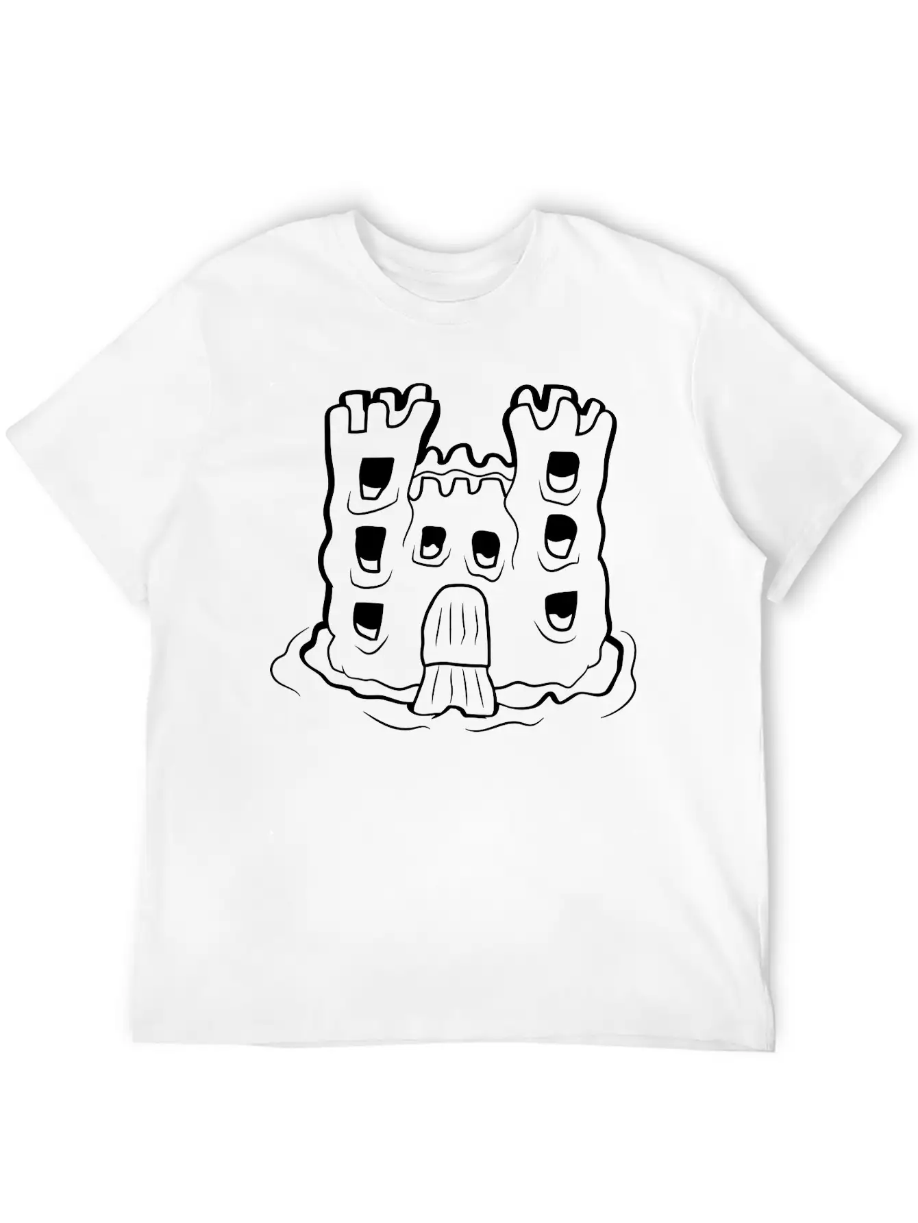 Playground Sand Castle Unisex Short Sleeve Soft Cotton T-Shirt – Casual Everyday Wear