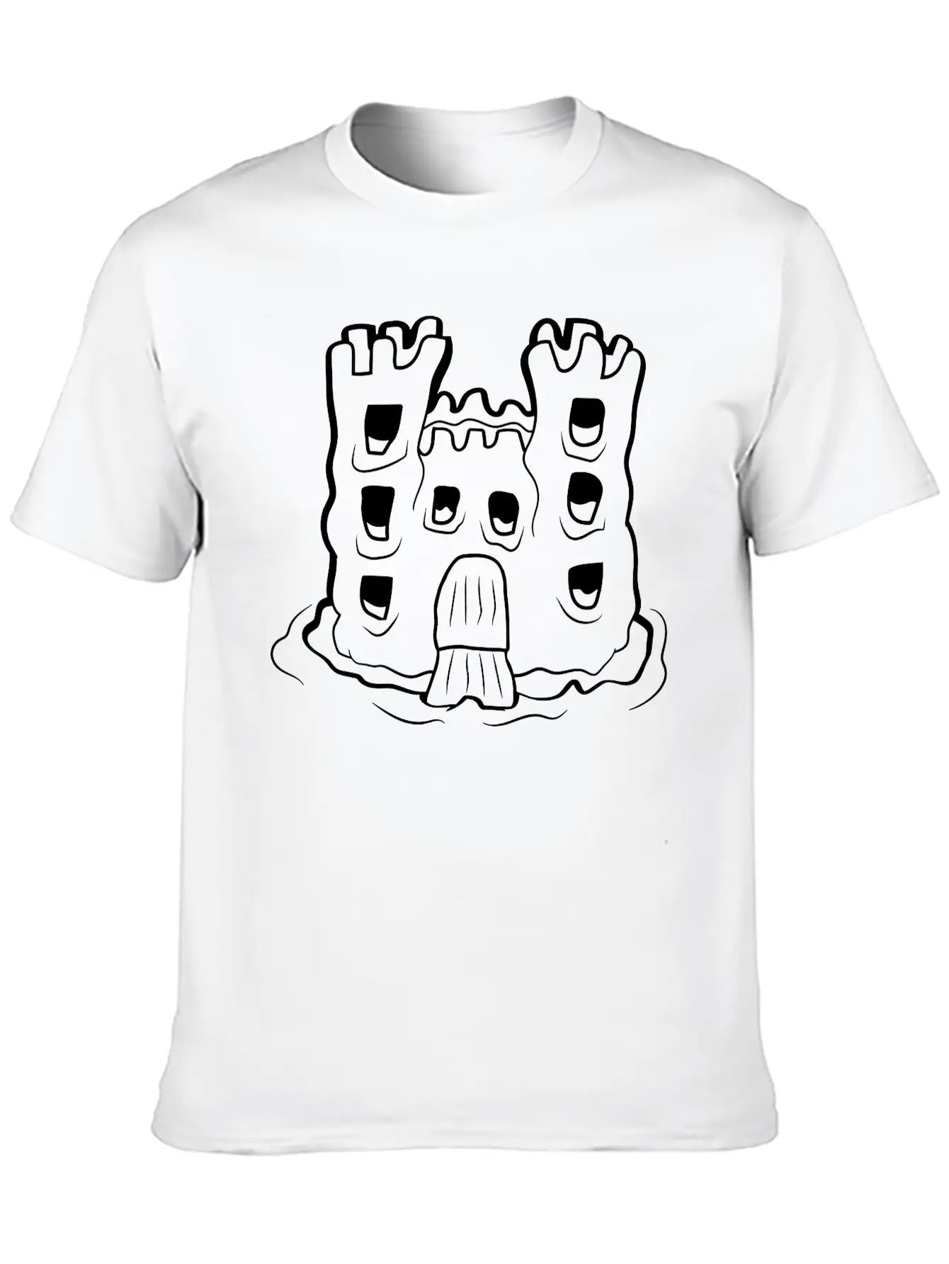 Playground Sand Castle Unisex Short Sleeve Soft Cotton T-Shirt – Casual Everyday Wear