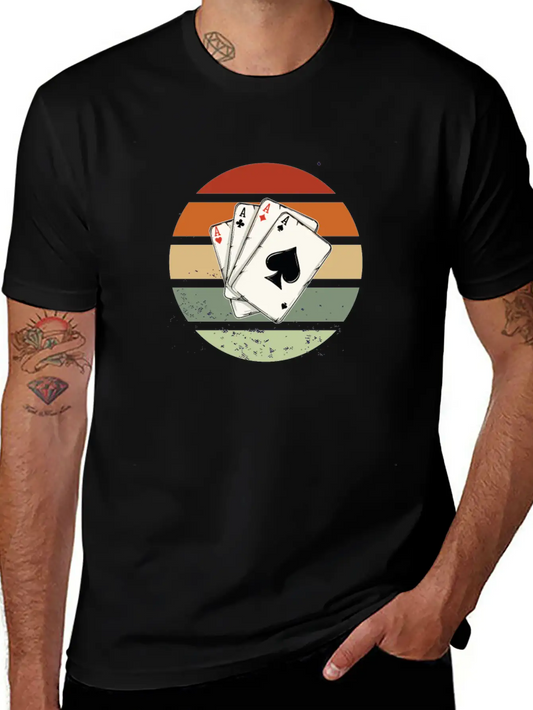 Playing Cards Vintage For Bridge Player Basic Graphic T-Shirt – Daily Comfort In Soft Cotton