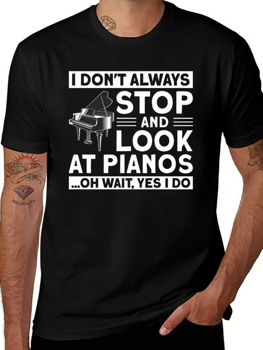 Playing Piano Pianist Piano Essential Unisex Summer Tee – Soft Cotton Casual Fit