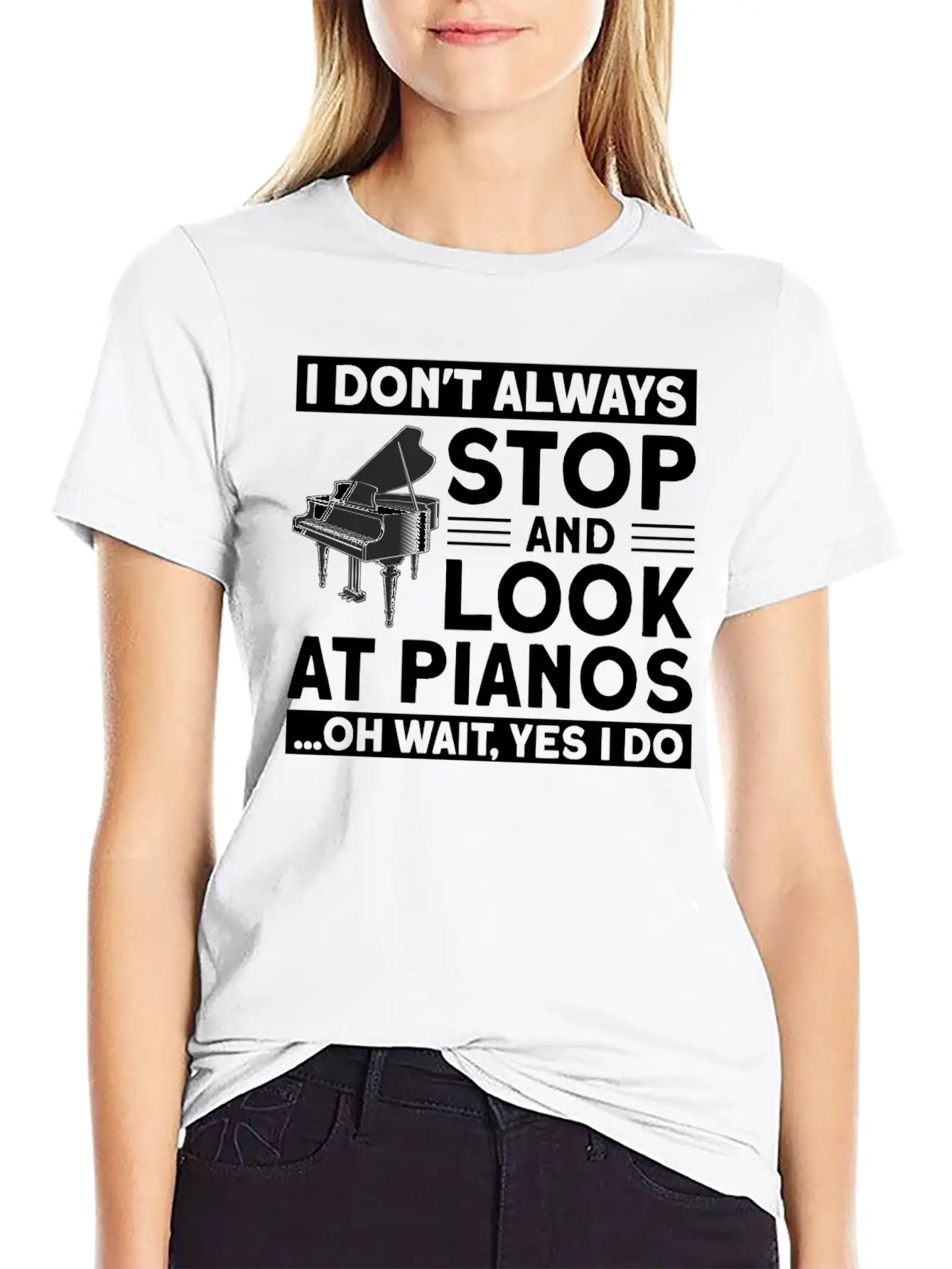 Playing Piano Pianist Piano Essential Unisex Summer Tee – Soft Cotton Casual Fit