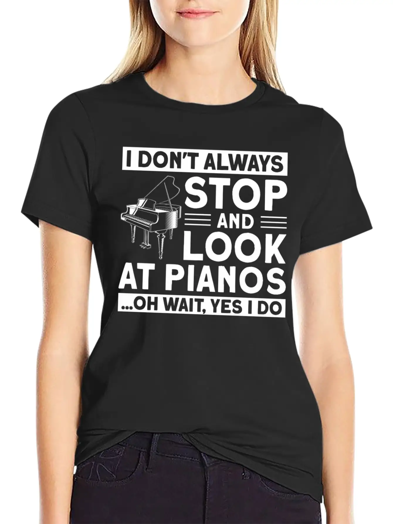 Playing Piano Pianist Piano Essential Unisex Summer Tee – Soft Cotton Casual Fit