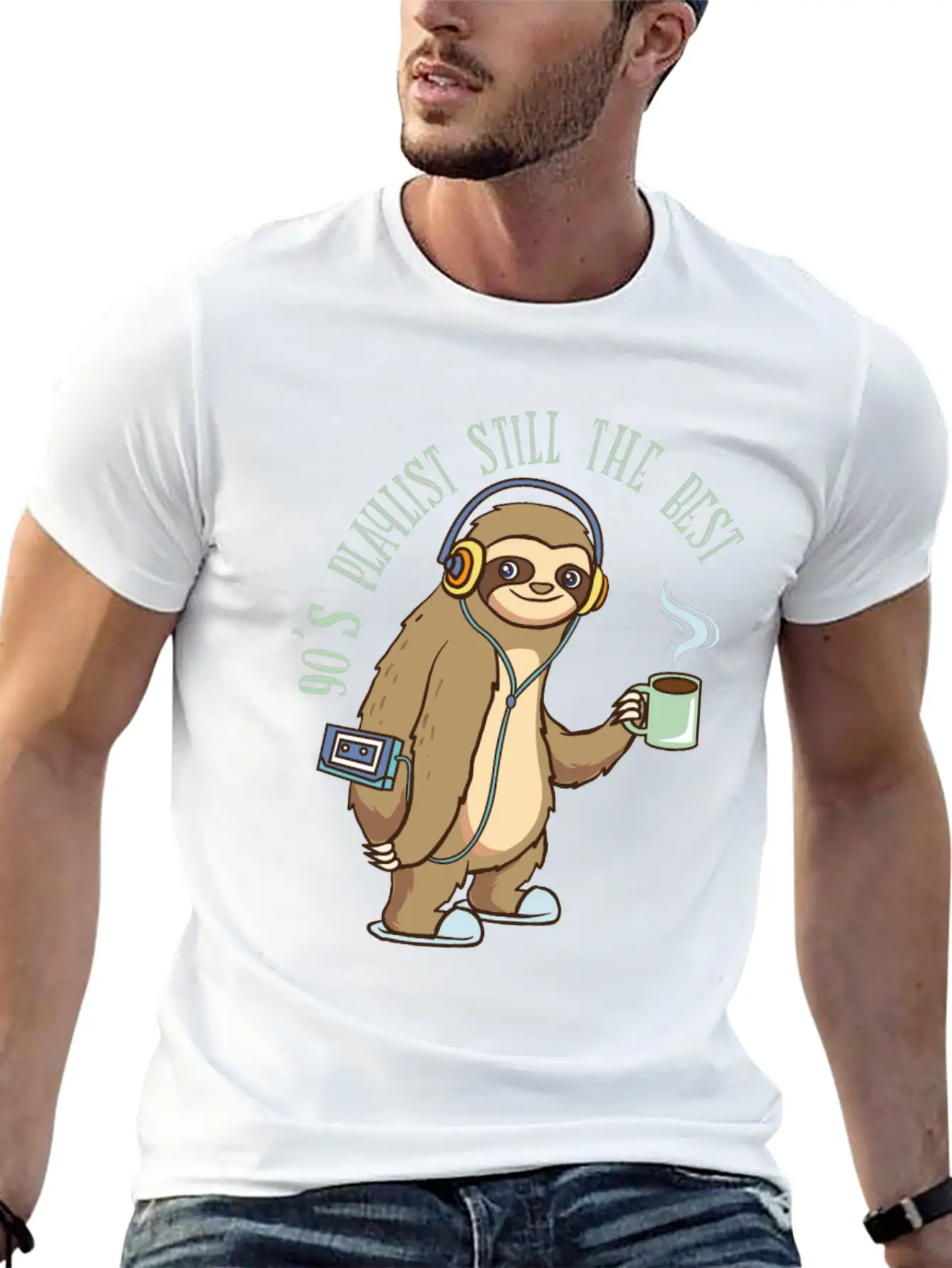 Playlist - 90's Songs Coffee Walkman - Zoo Comfortable Minimalist Graphic Tee – Summer Style Essential