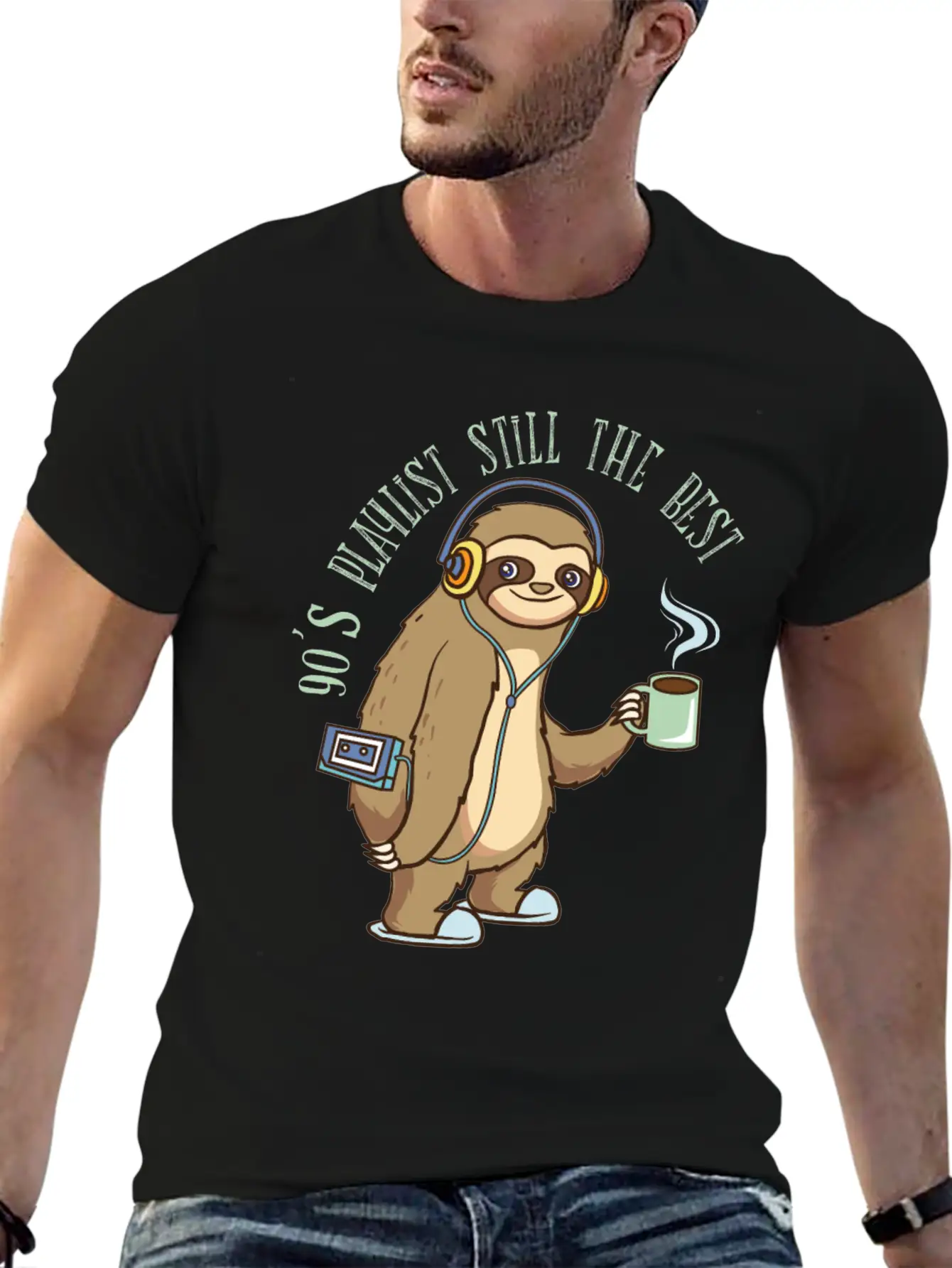 Playlist - 90's Songs Coffee Walkman - Zoo Comfortable Minimalist Graphic Tee – Summer Style Essential