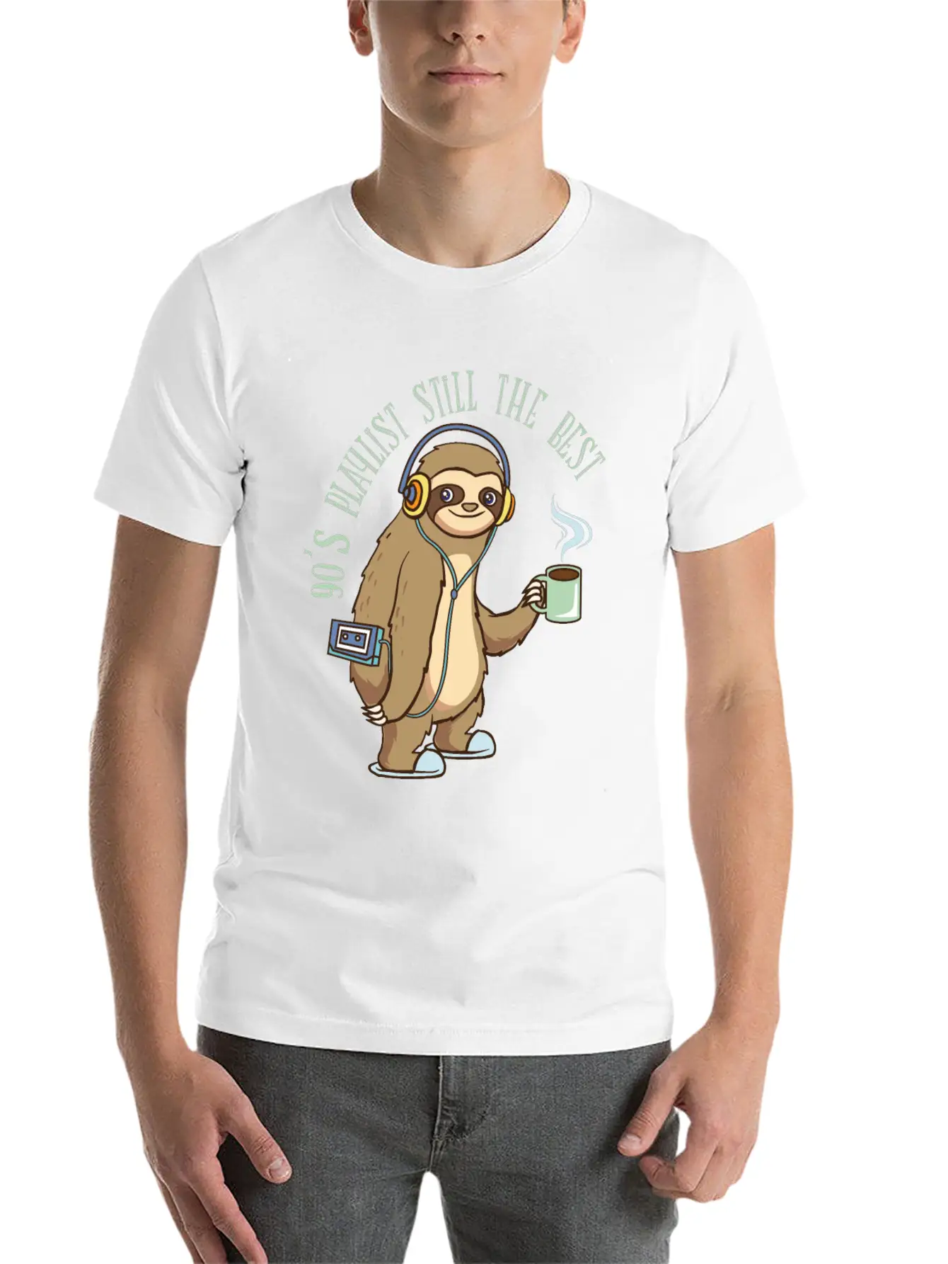 Playlist - 90's Songs Coffee Walkman - Zoo Comfortable Minimalist Graphic Tee – Summer Style Essential