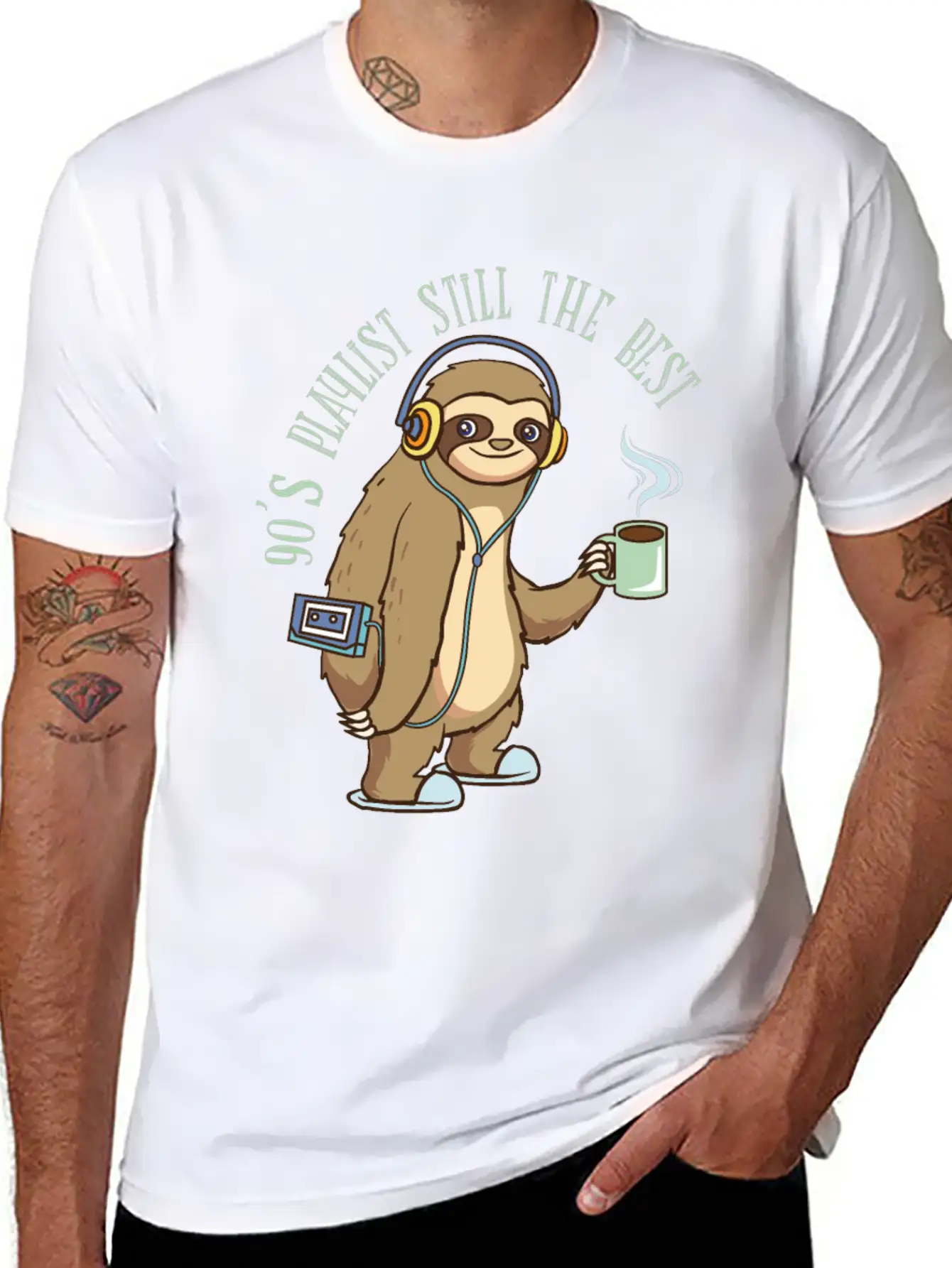 Playlist - 90's Songs Coffee Walkman - Zoo Comfortable Minimalist Graphic Tee – Summer Style Essential