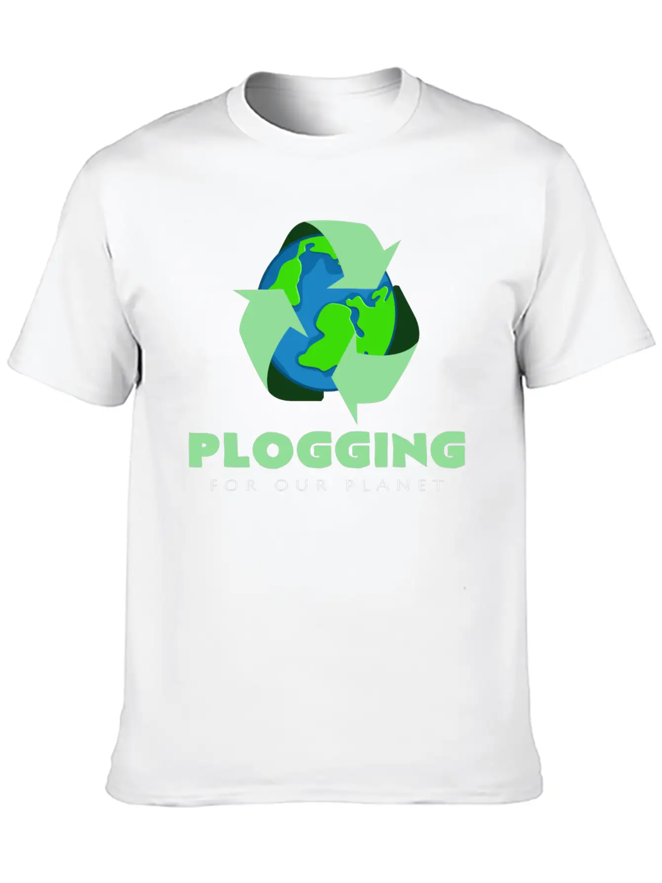 Plogging For Jogging Our Planet Basic Graphic T-Shirt – Daily Comfort In Soft Cotton