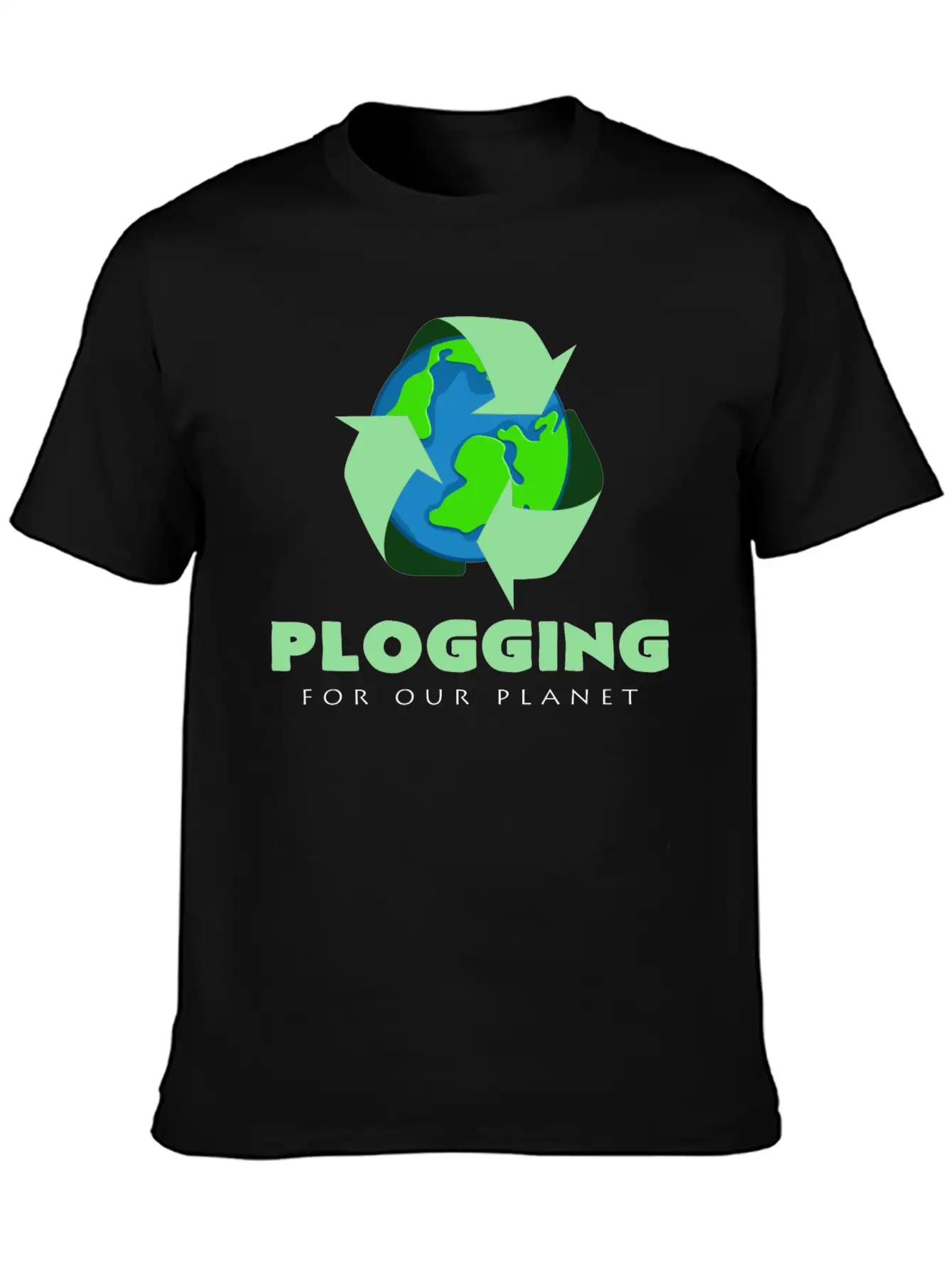 Plogging For Jogging Our Planet Basic Graphic T-Shirt – Daily Comfort In Soft Cotton