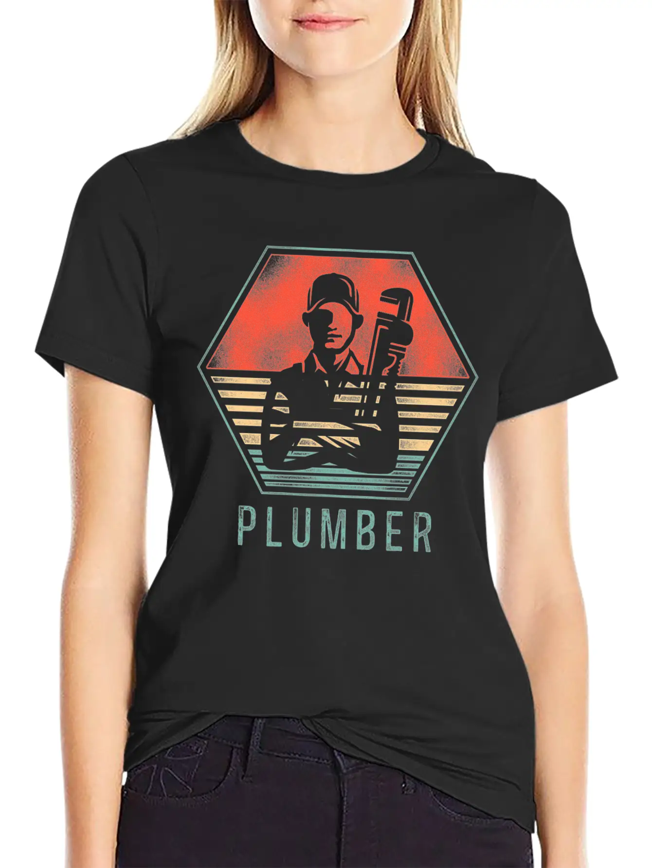 Plumbing Plumber Retro Vintage Unisex Short Sleeve Soft Cotton T-Shirt – Casual Everyday Wear