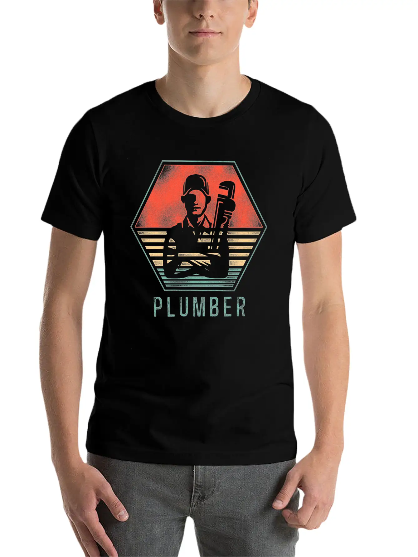 Plumbing Plumber Retro Vintage Unisex Short Sleeve Soft Cotton T-Shirt – Casual Everyday Wear