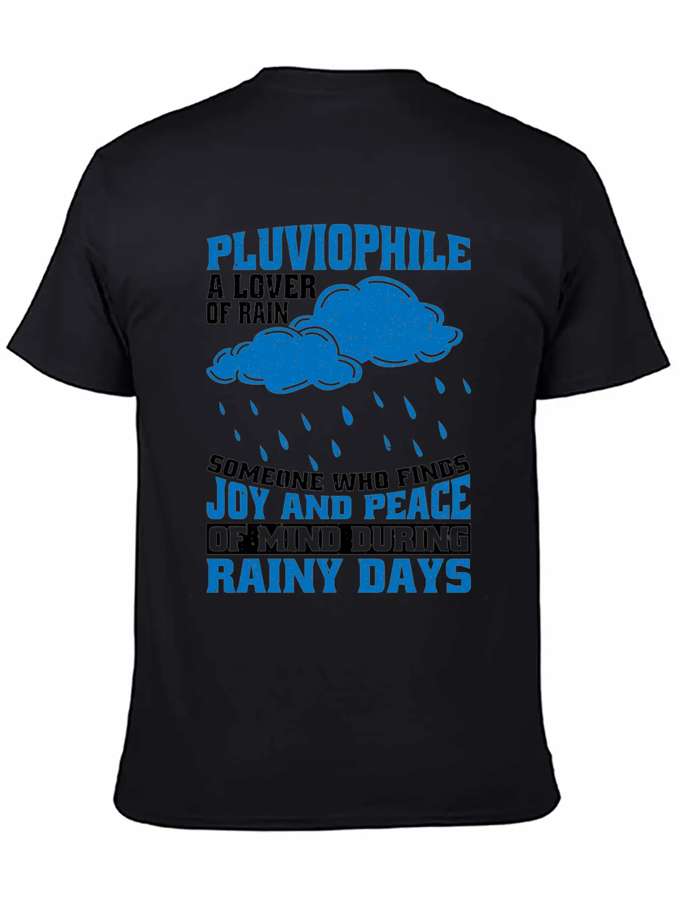 Pluviophile, A Lover Of Rain 5 Basic Graphic T-Shirt – Daily Comfort In Soft Cotton