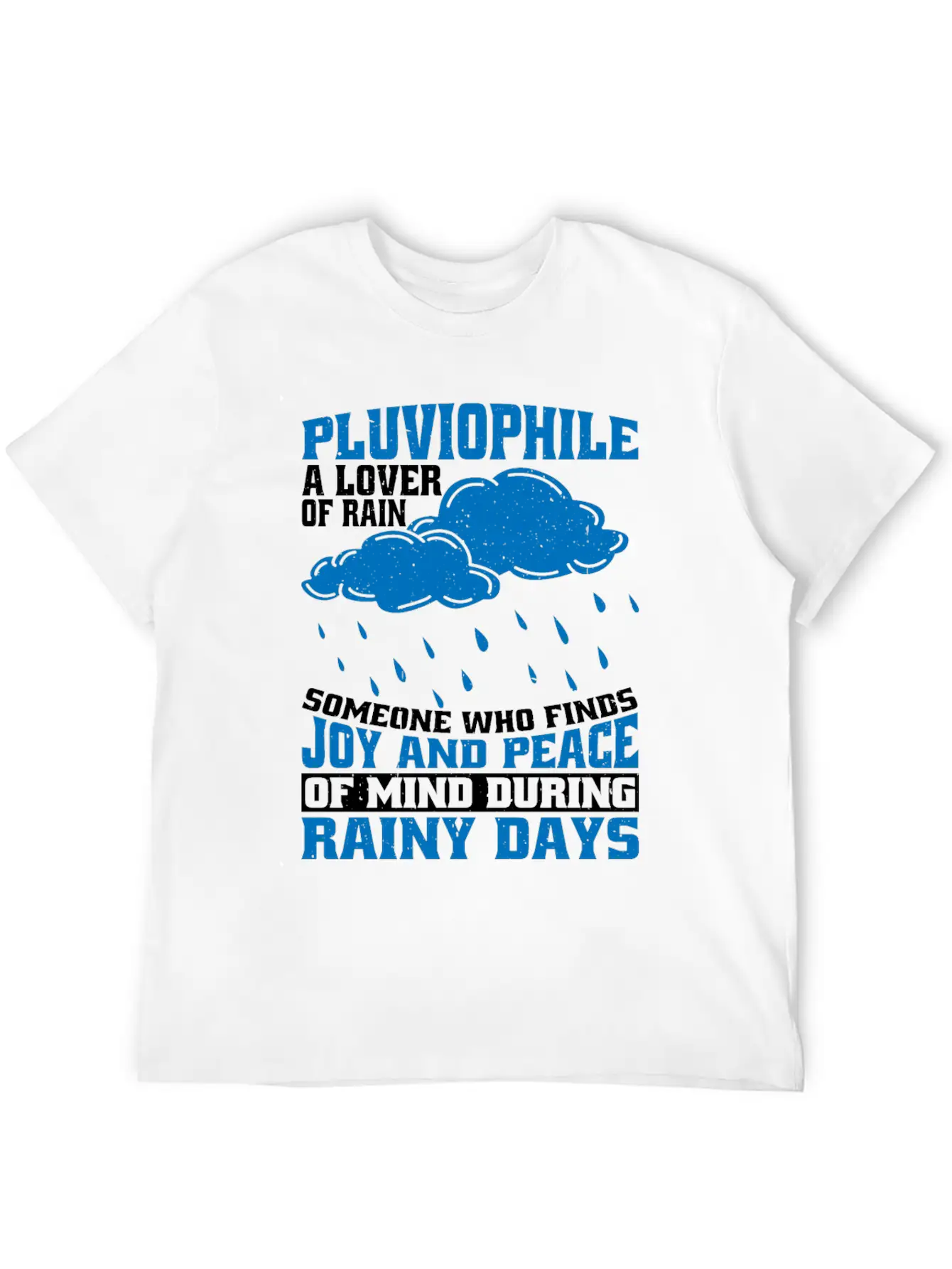 Pluviophile, A Lover Of Rain 5 Basic Graphic T-Shirt – Daily Comfort In Soft Cotton