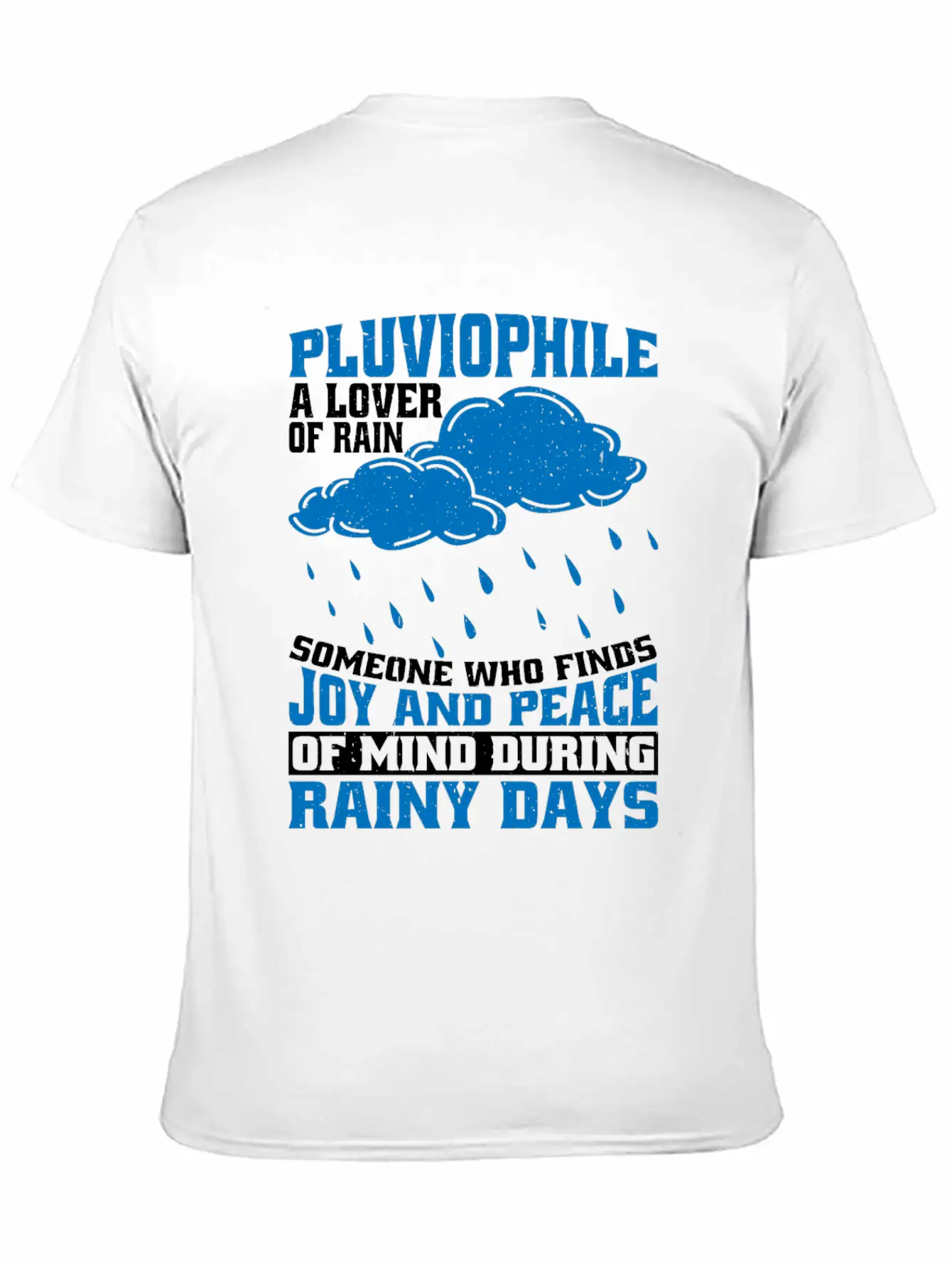 Pluviophile, A Lover Of Rain 5 Basic Graphic T-Shirt – Daily Comfort In Soft Cotton