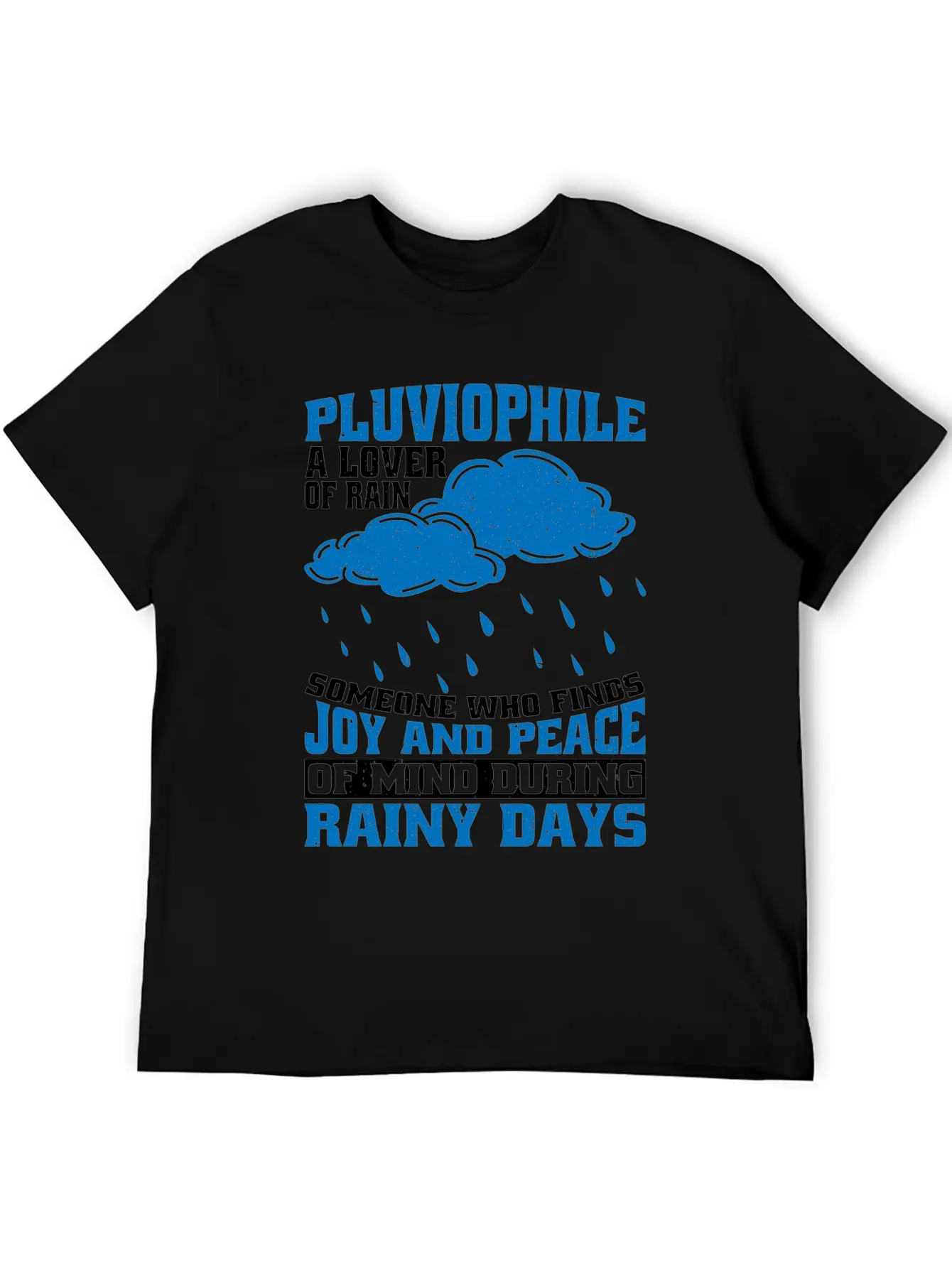 Pluviophile, A Lover Of Rain 5 Basic Graphic T-Shirt – Daily Comfort In Soft Cotton