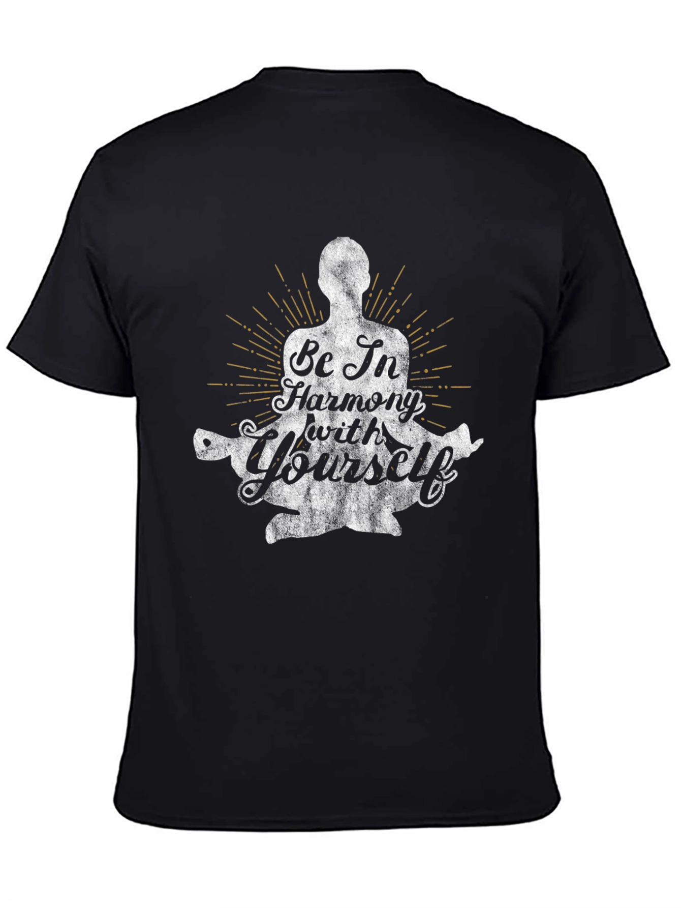 Be In Harmony With Yourself Black Graphic Tee