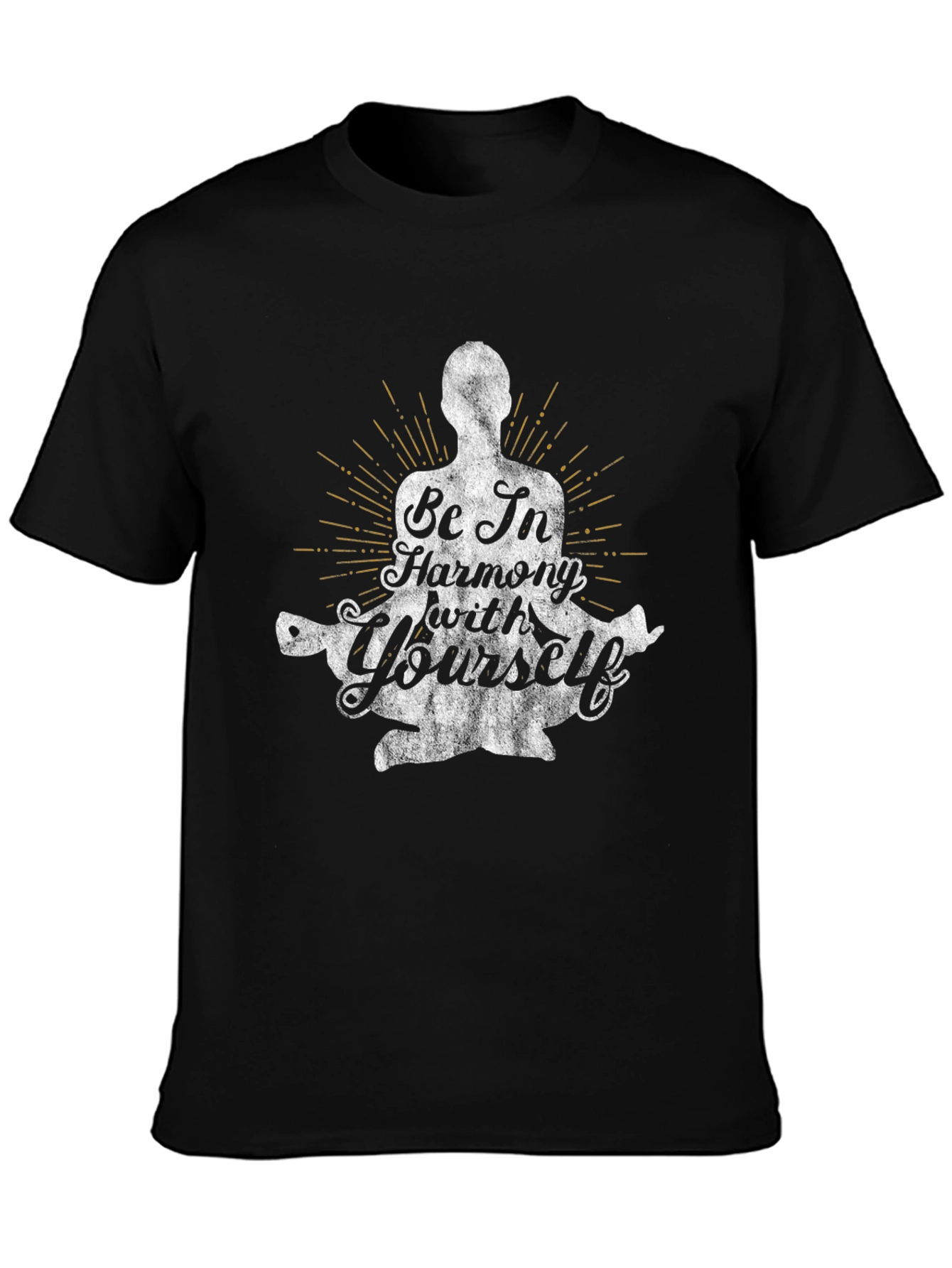 Be In Harmony With Yourself Black Graphic Tee