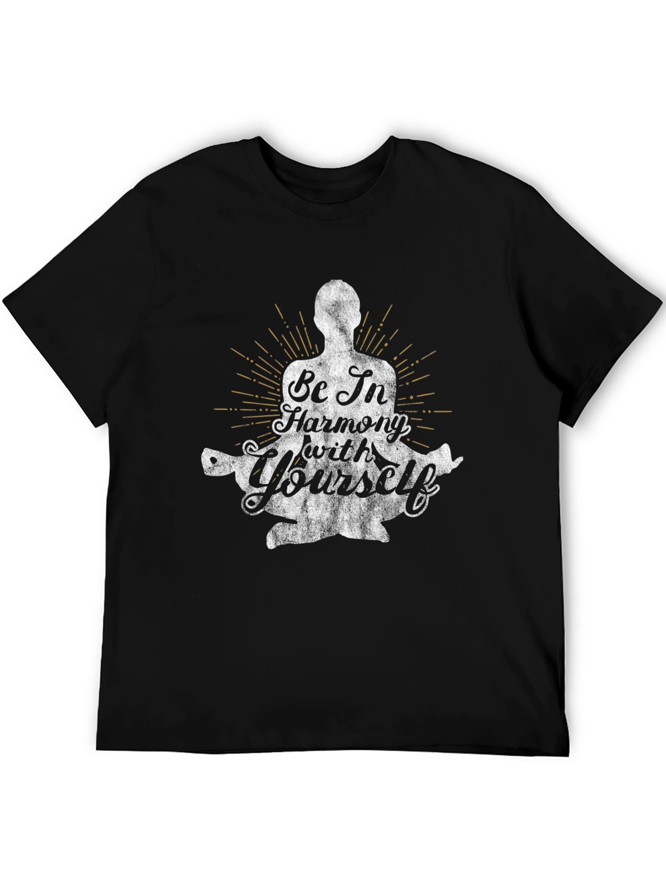 Be In Harmony With Yourself Black Graphic Tee