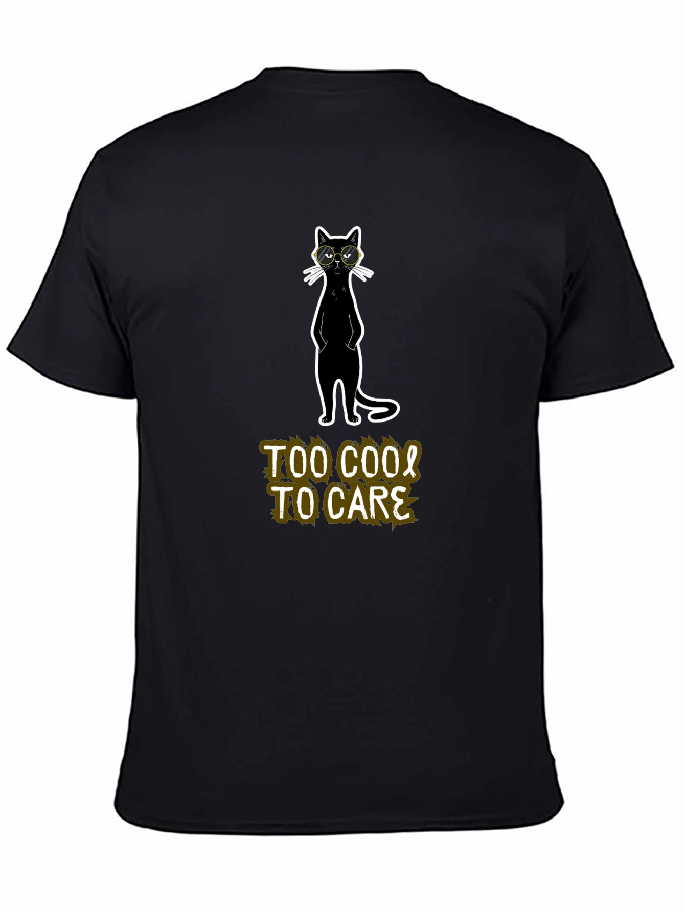 Cool Cat Graphic T-Shirt - Too Cool To Care