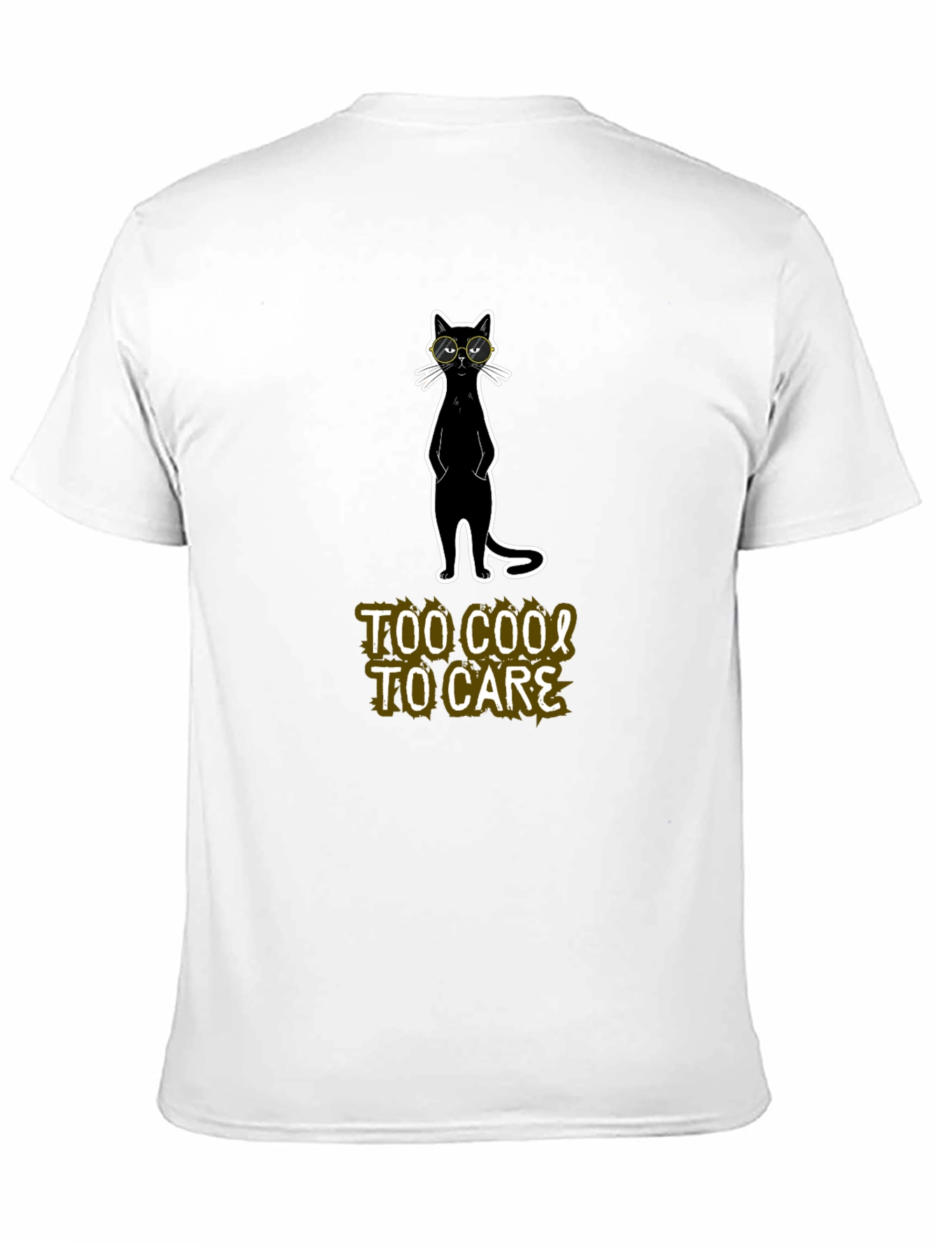 Cool Cat Graphic T-Shirt - Too Cool To Care