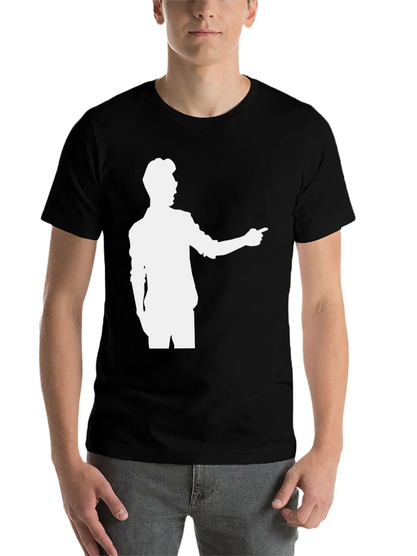 Pointing Man Timeless Short Sleeve Tee – Comfy And Minimalist Design