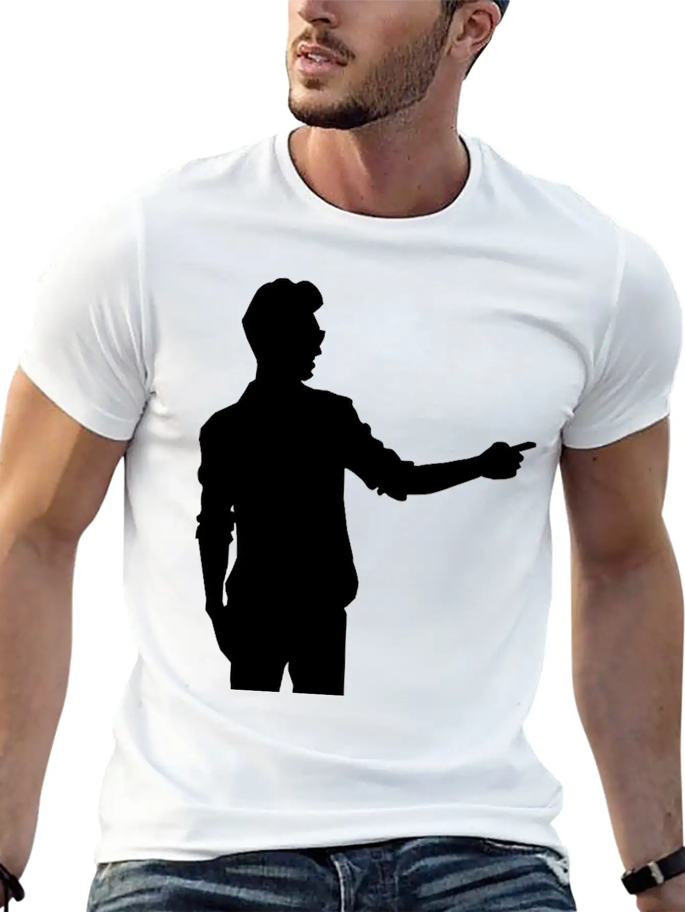 Pointing Man Timeless Short Sleeve Tee – Comfy And Minimalist Design