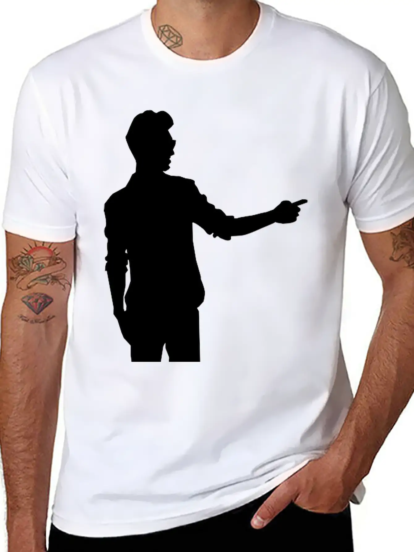 Pointing Man Timeless Short Sleeve Tee – Comfy And Minimalist Design