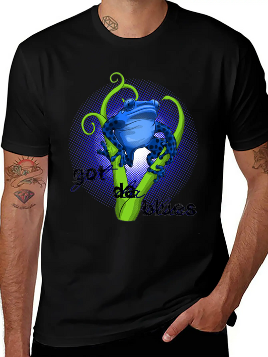 Poison Dart Frog Got The Blues - DIGITAL Unisex Short Sleeve Soft Cotton T-Shirt – Casual Everyday Wear